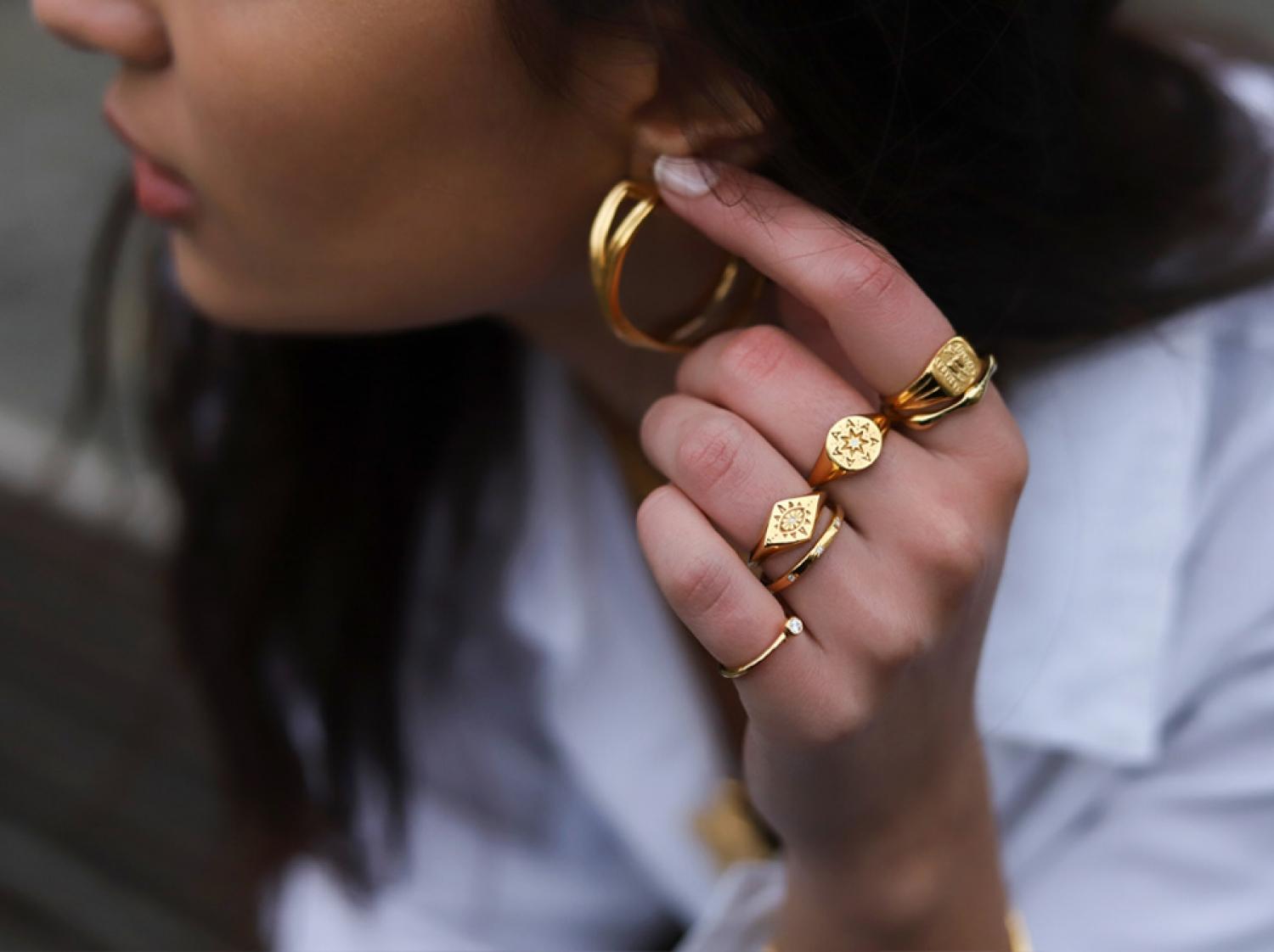 Missoma Gold Interstellar Ring in Metallic Lyst