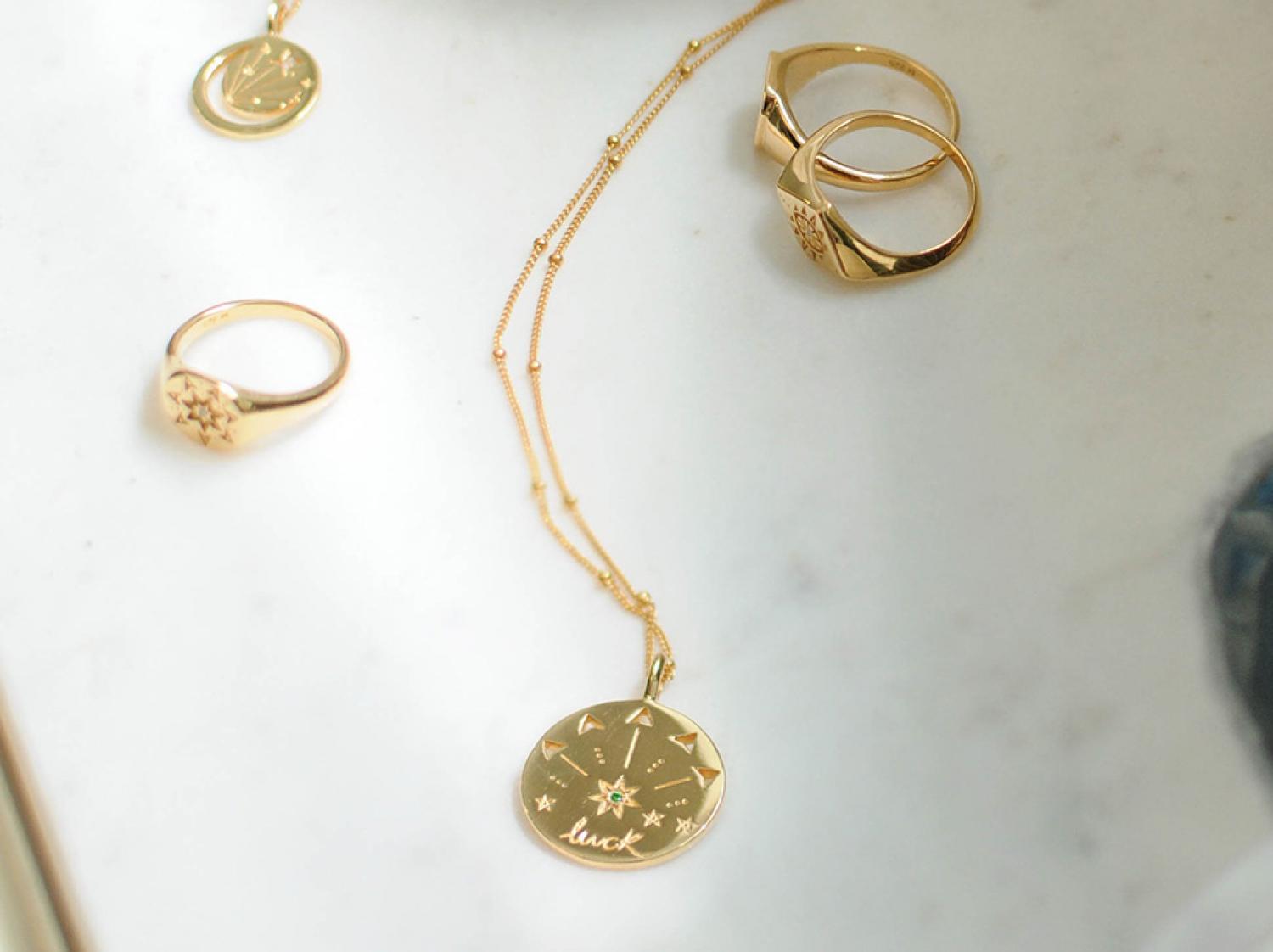 Missoma Luck Amulet Pendant in Metallic Lyst