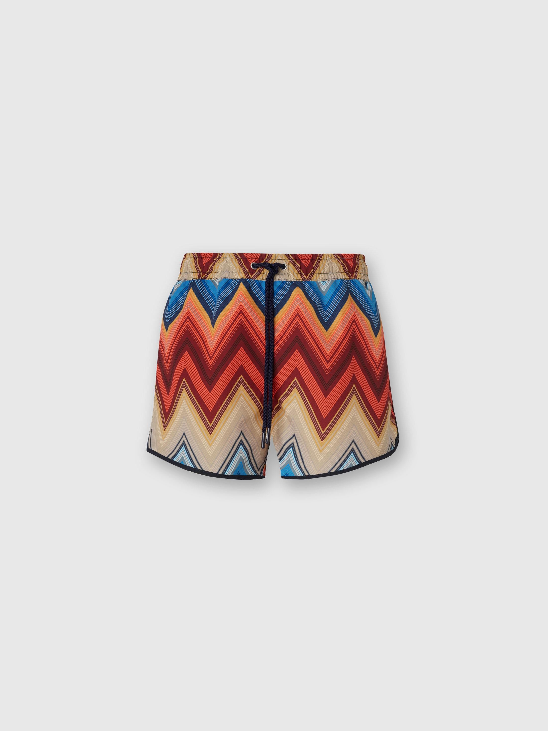 Missoni Swim Shorts With Macro Zigzag Print in White for Men Lyst UK