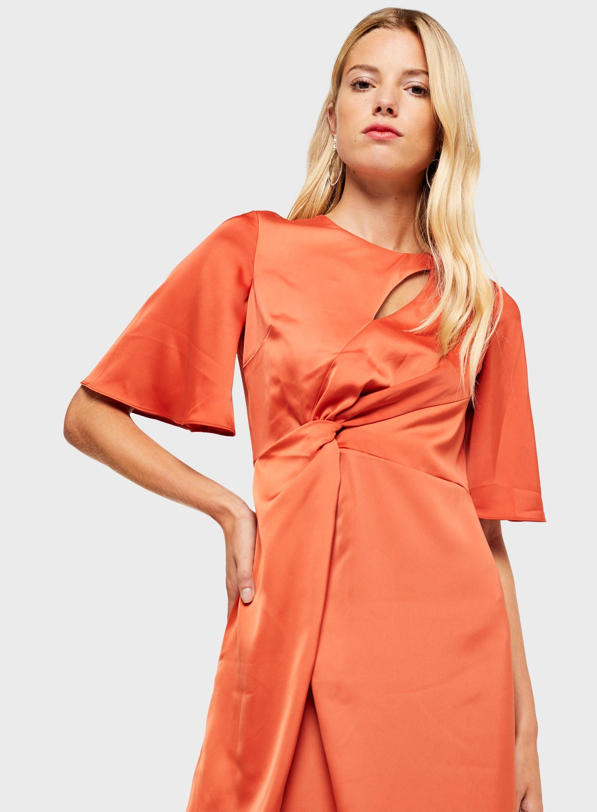 miss selfridge orange dress