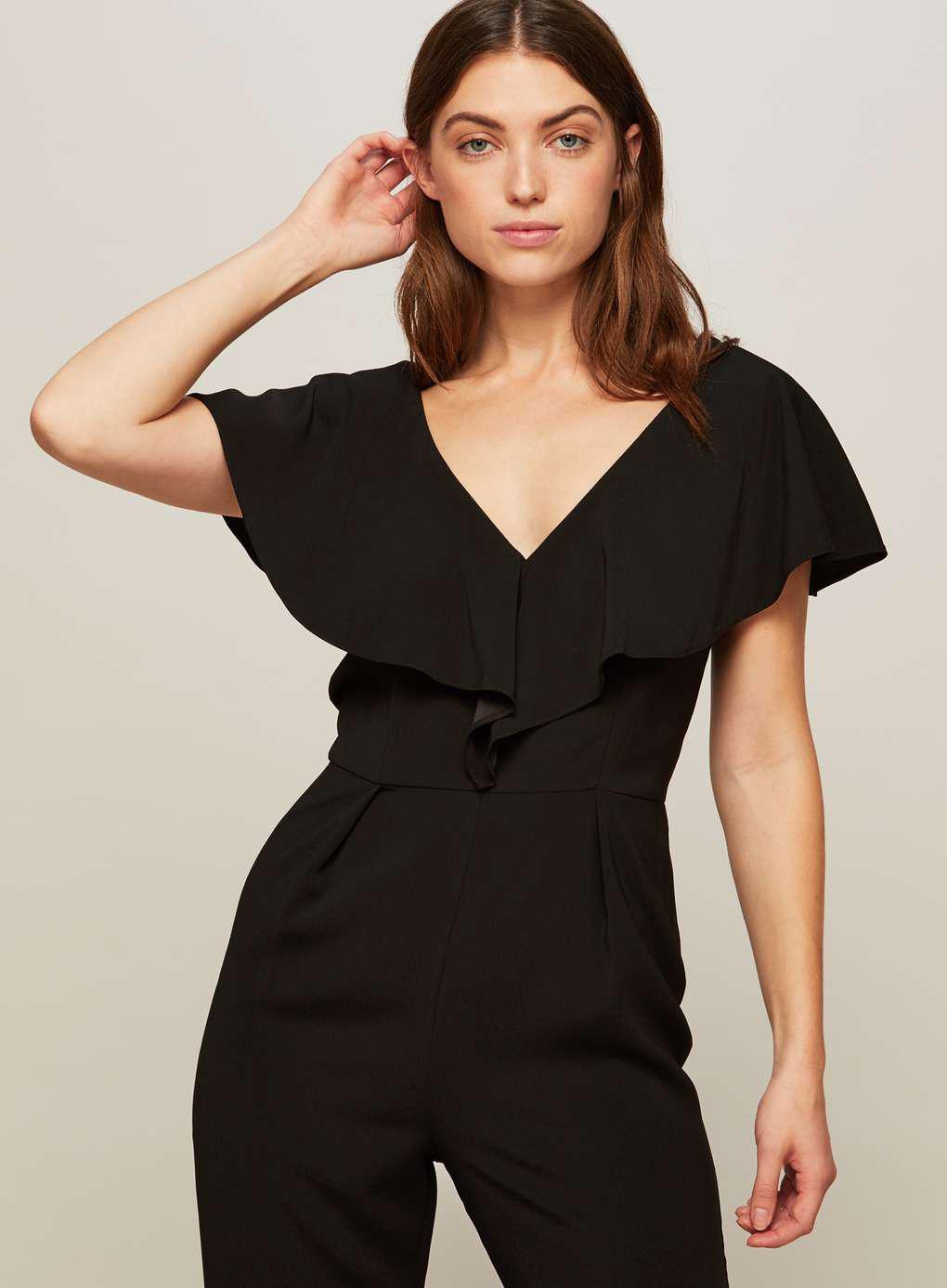 miss selfridge black jumpsuit