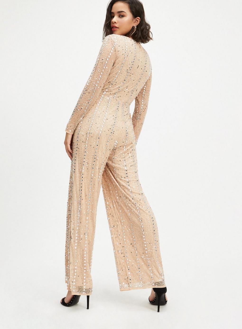 miss selfridge embellished jumpsuit