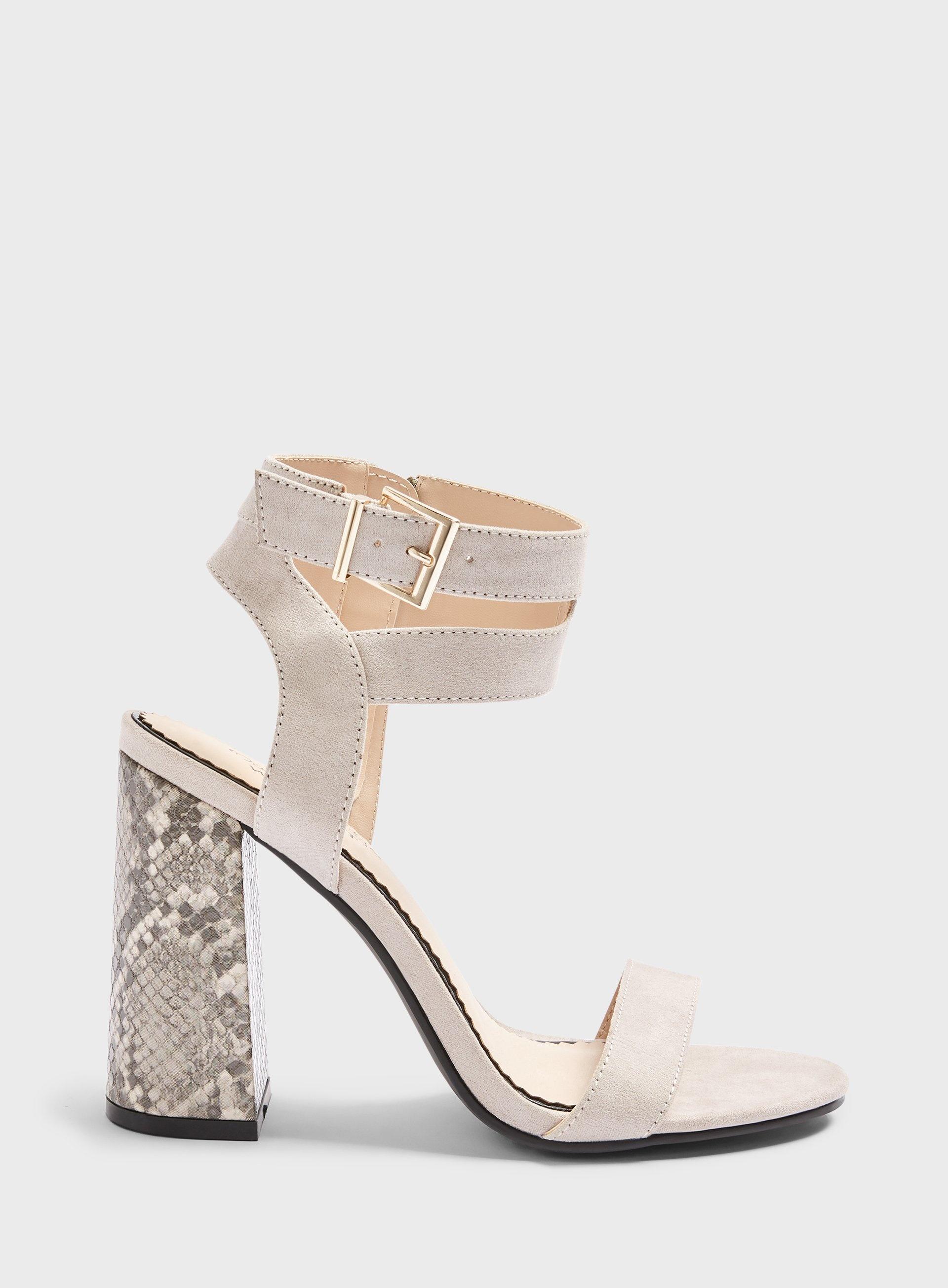 grey block sandals