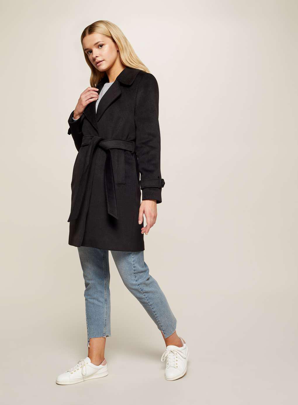 miss selfridge petite wrap coat