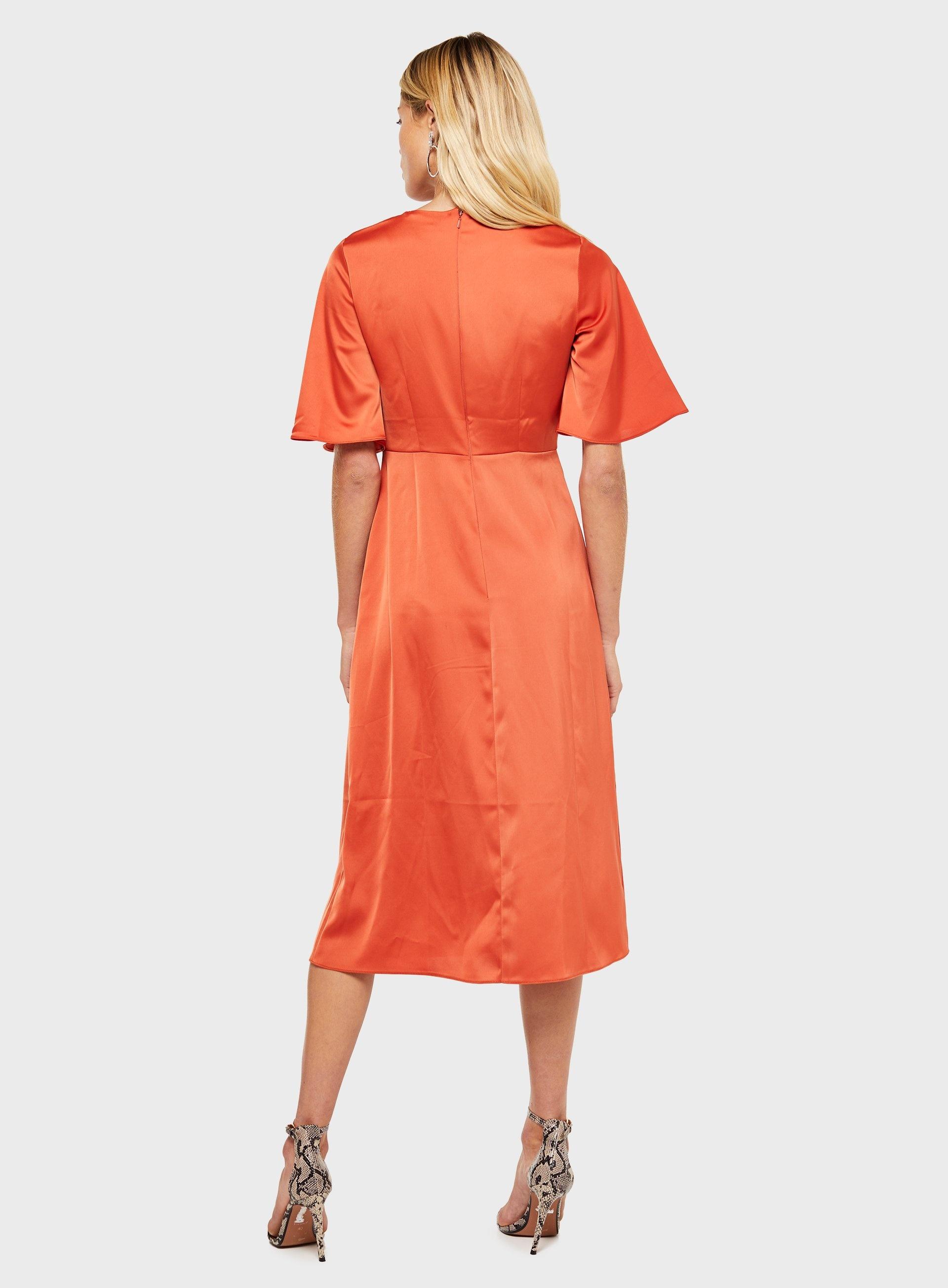 miss selfridge orange dress