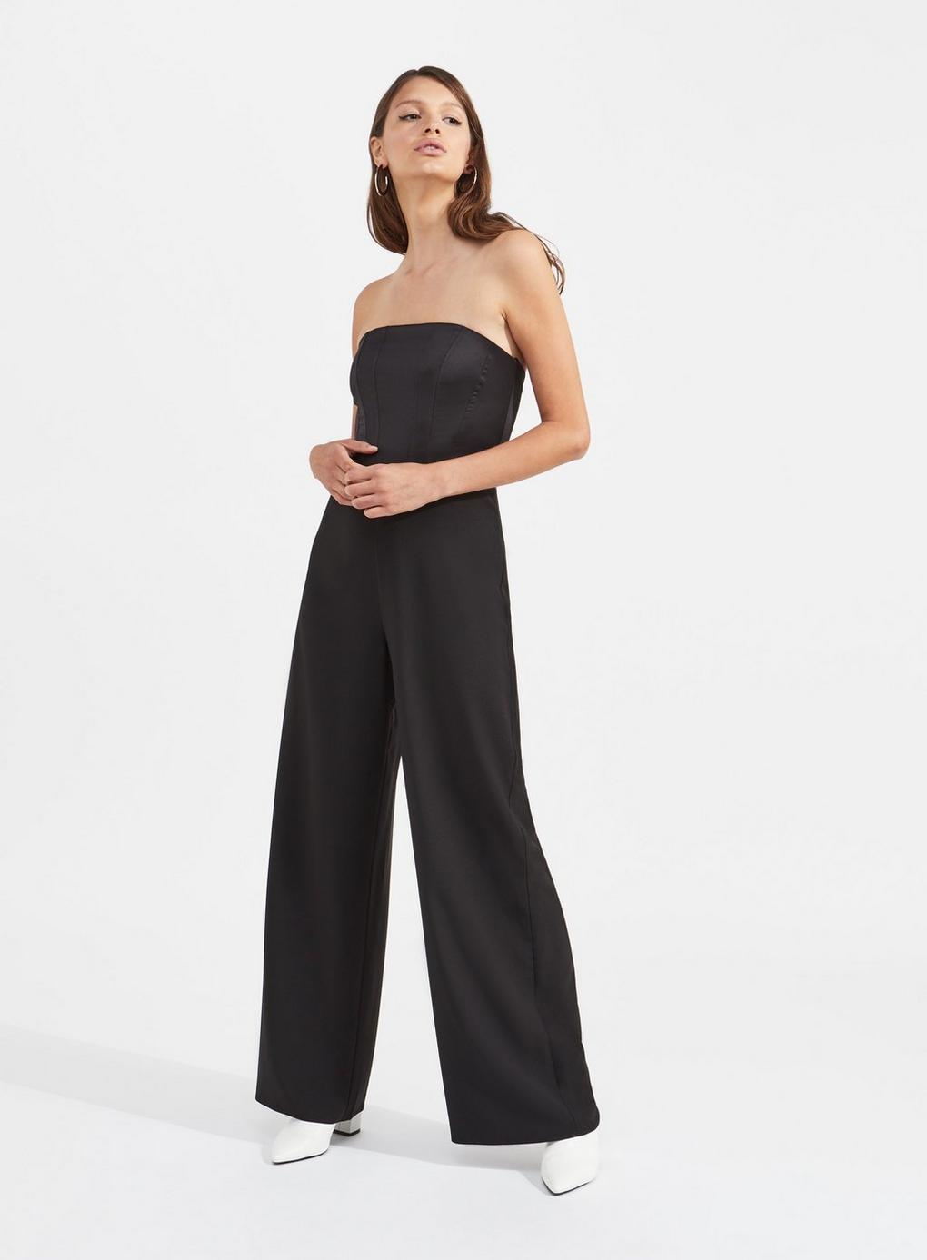 black bandeau jumpsuit