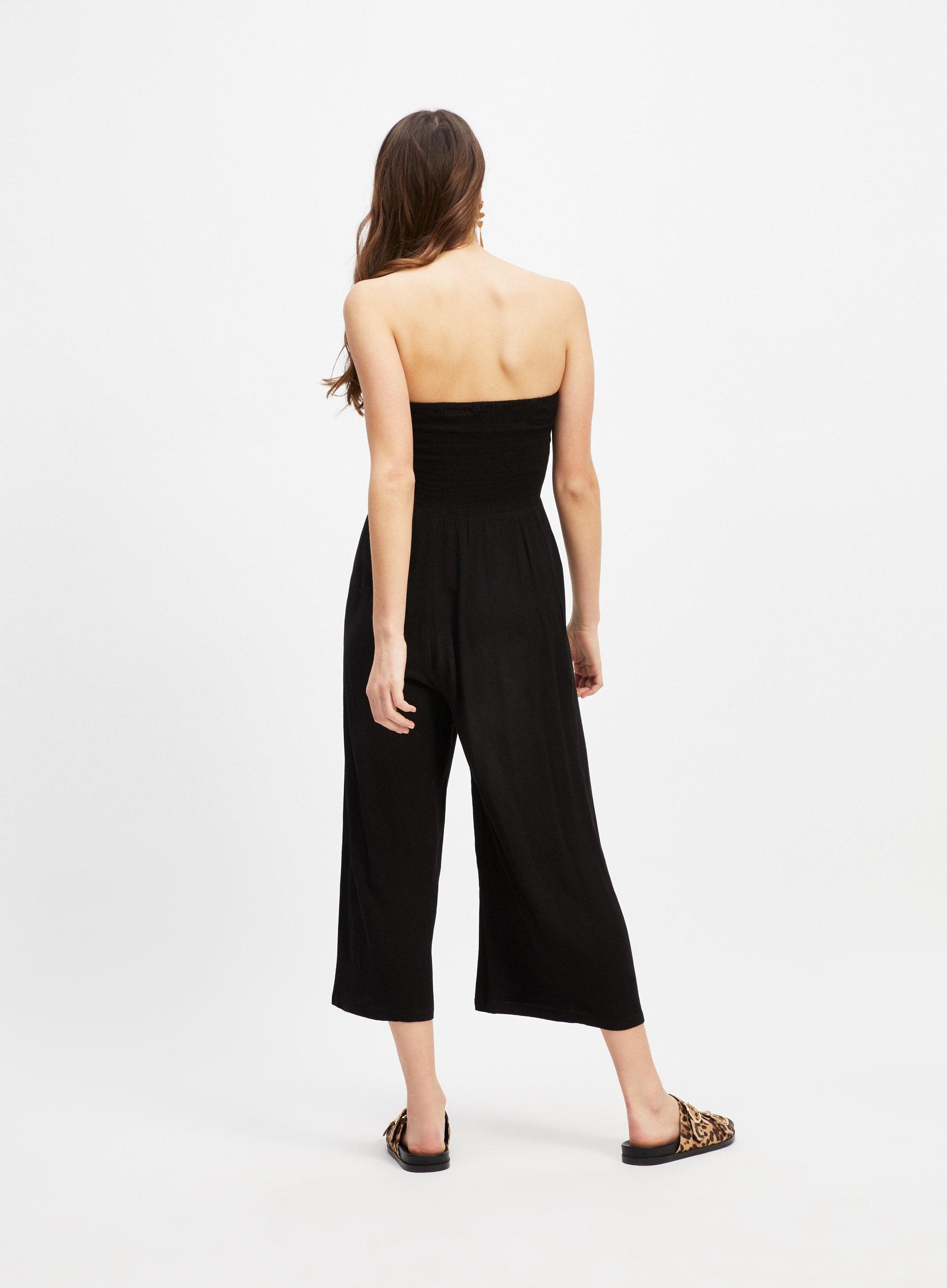 shirred bandeau jumpsuit