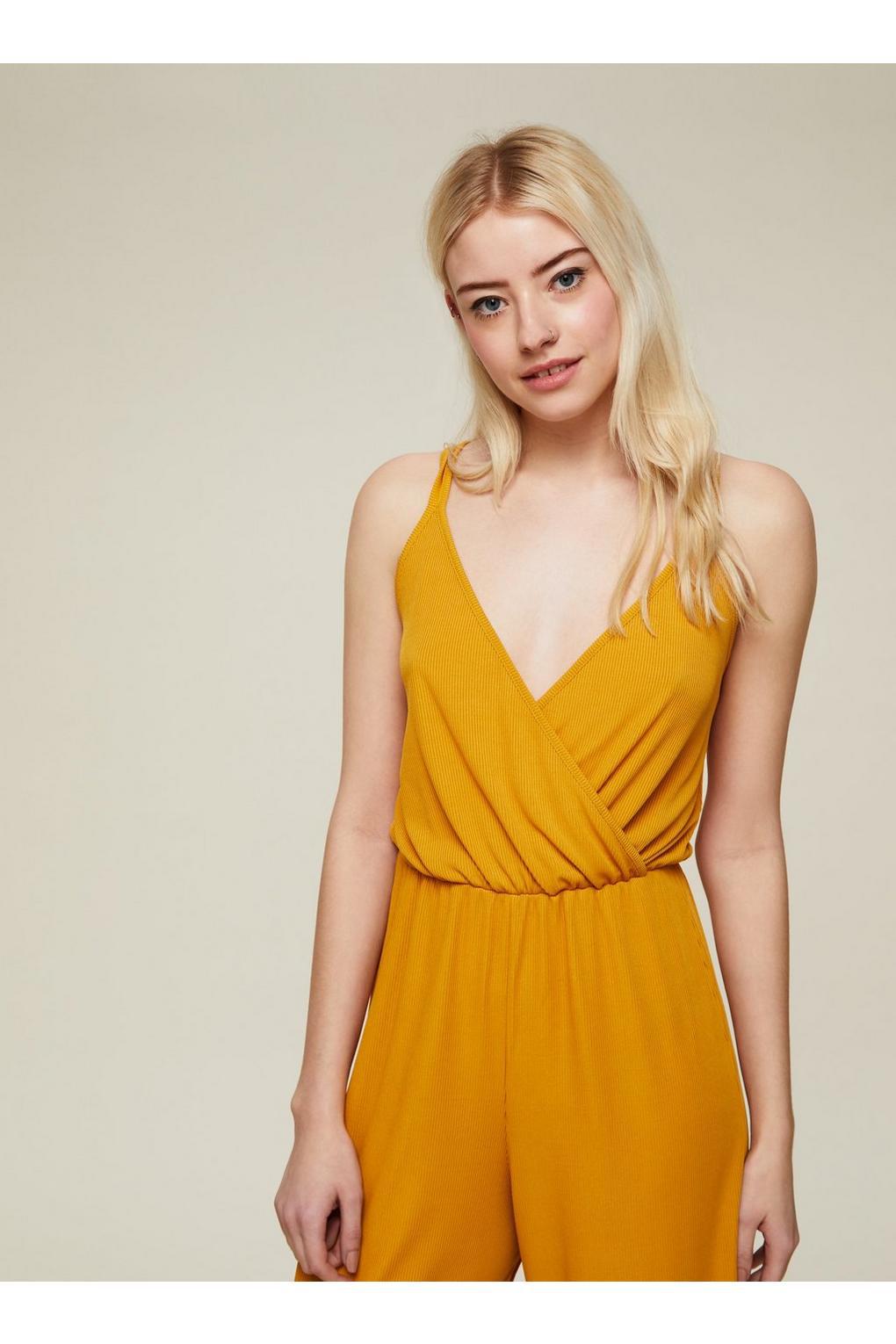 miss selfridge yellow jumpsuit