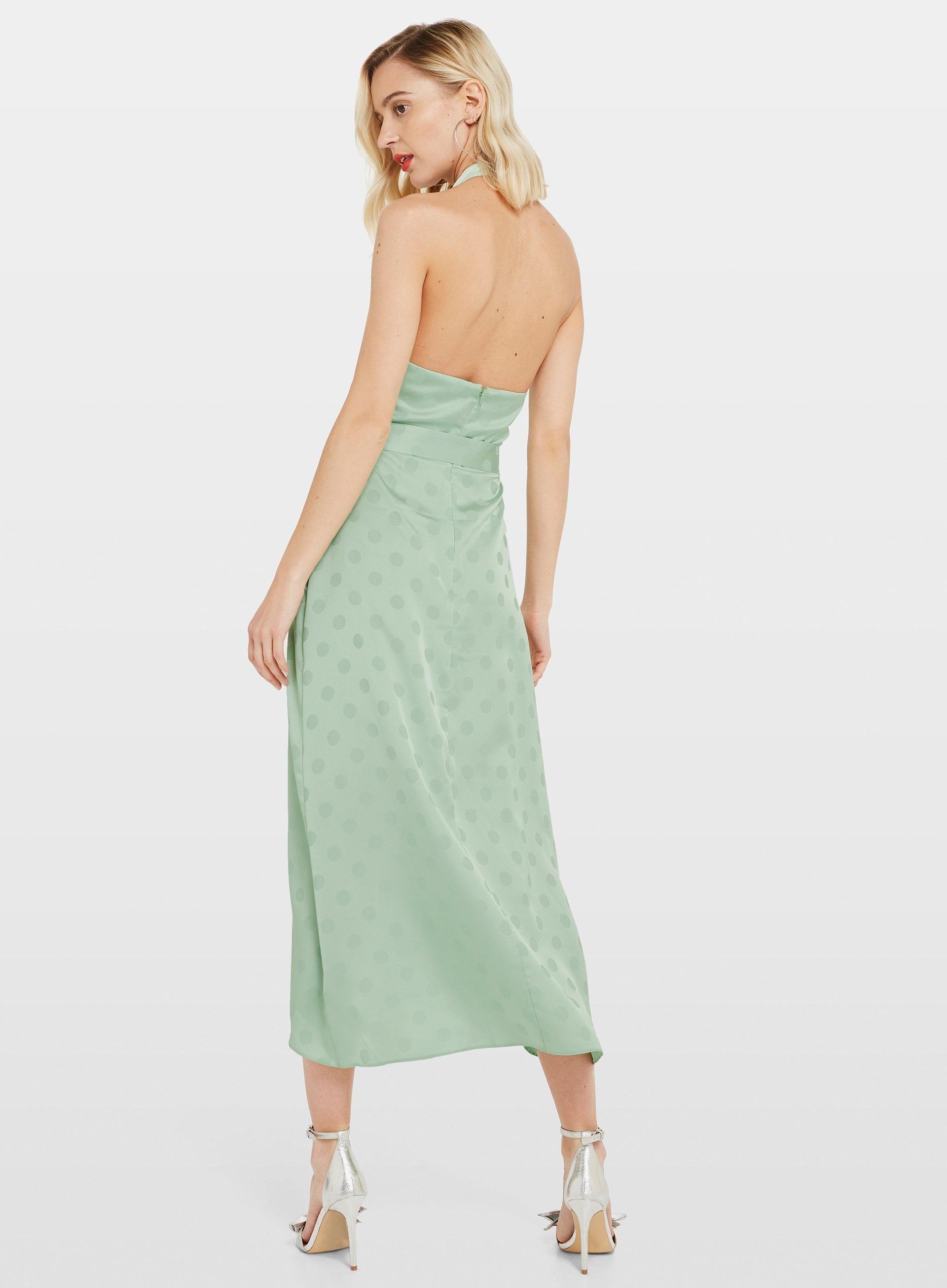 spot high neck midi dress