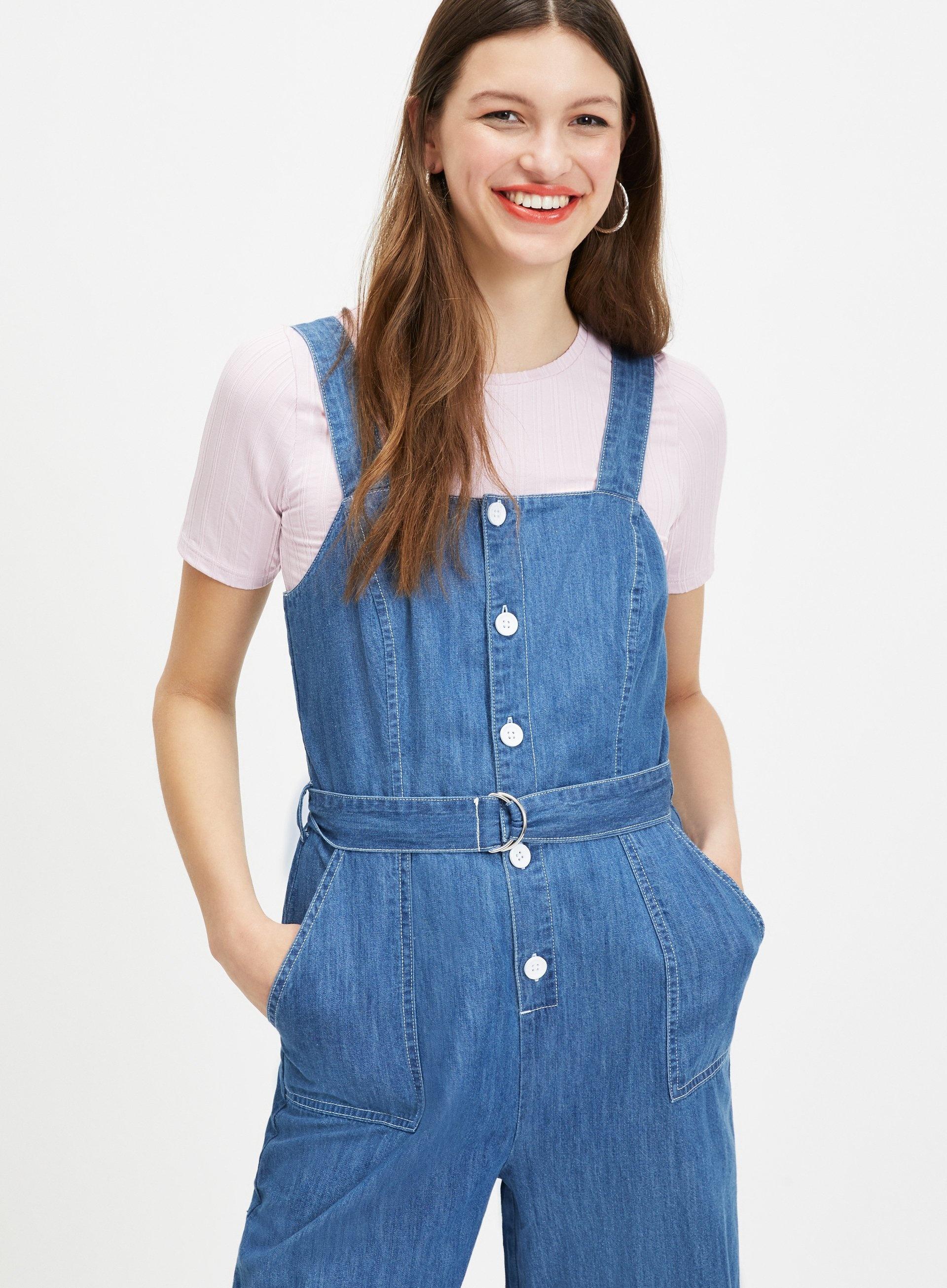 miss selfridge denim jumpsuit