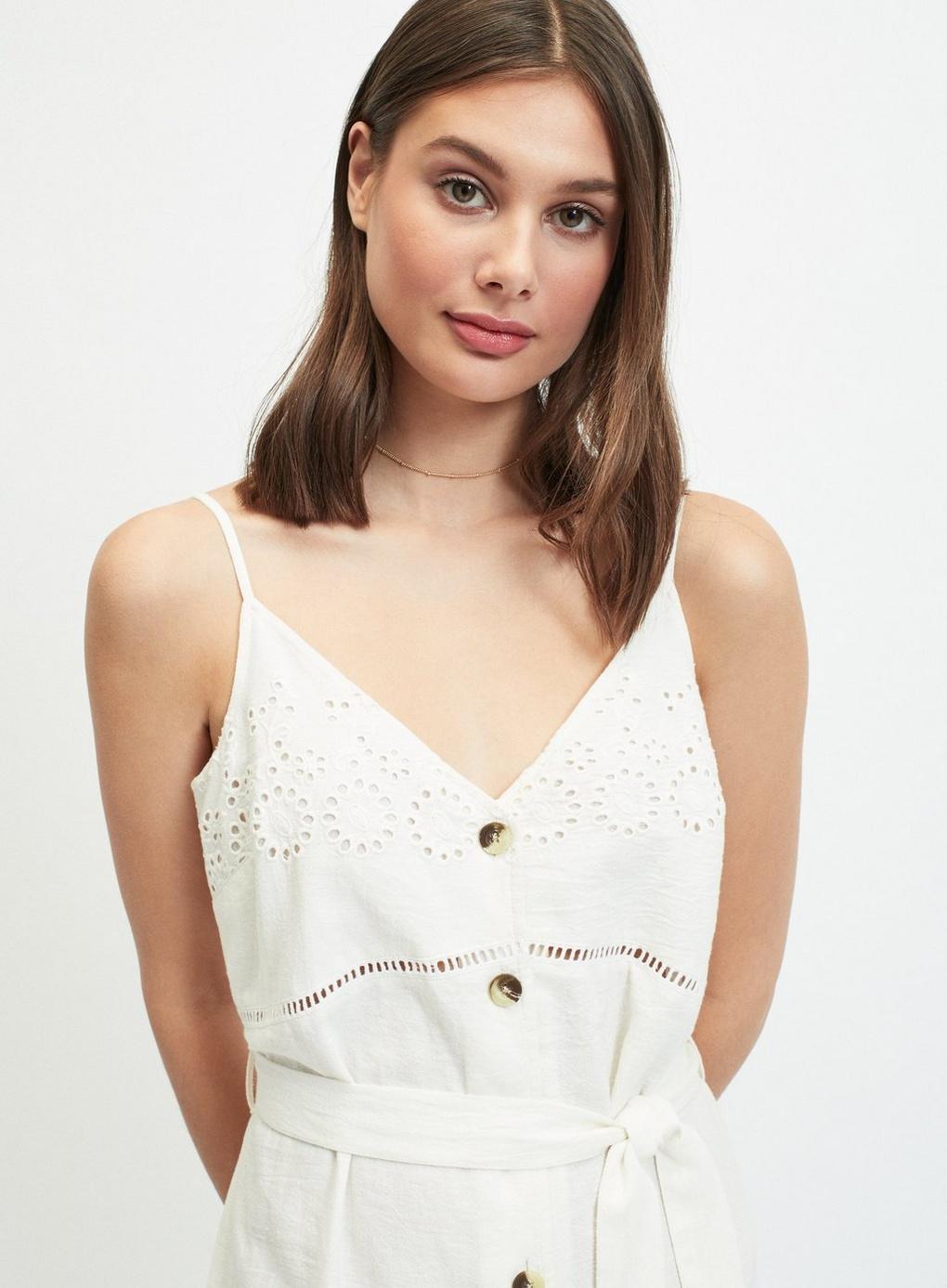 miss selfridge broderie jumpsuit