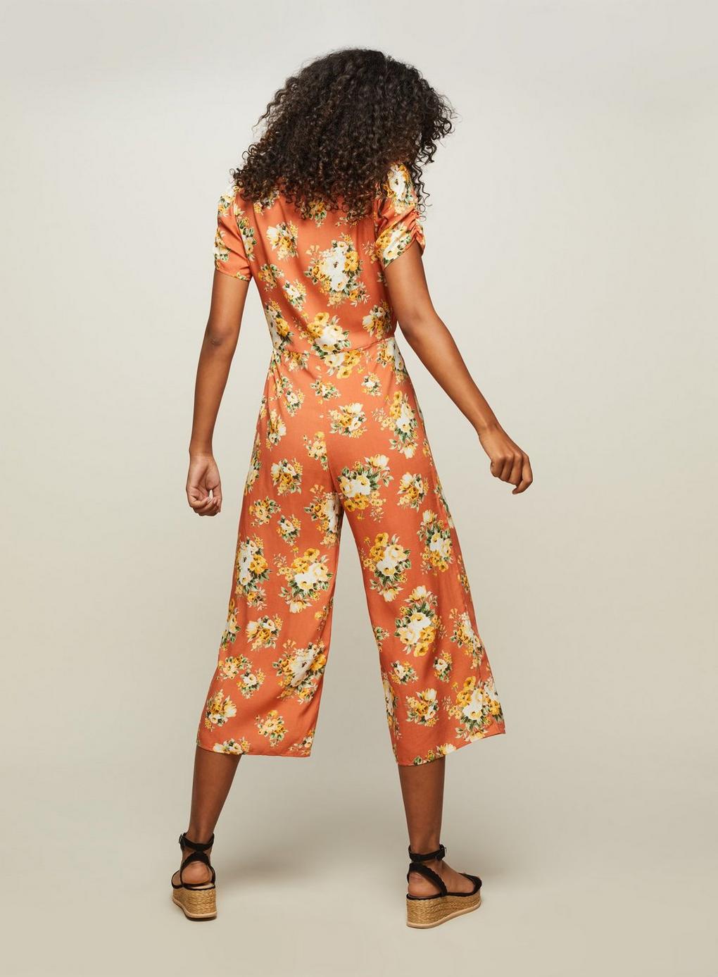 miss selfridge orange jumpsuit