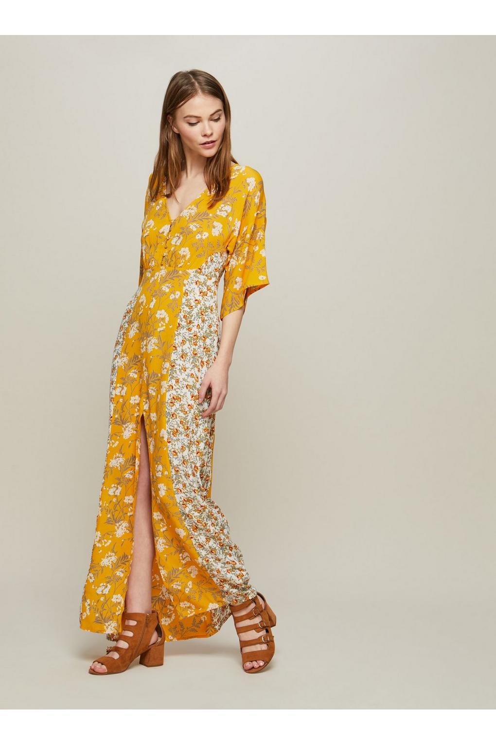 miss selfridge yellow dress