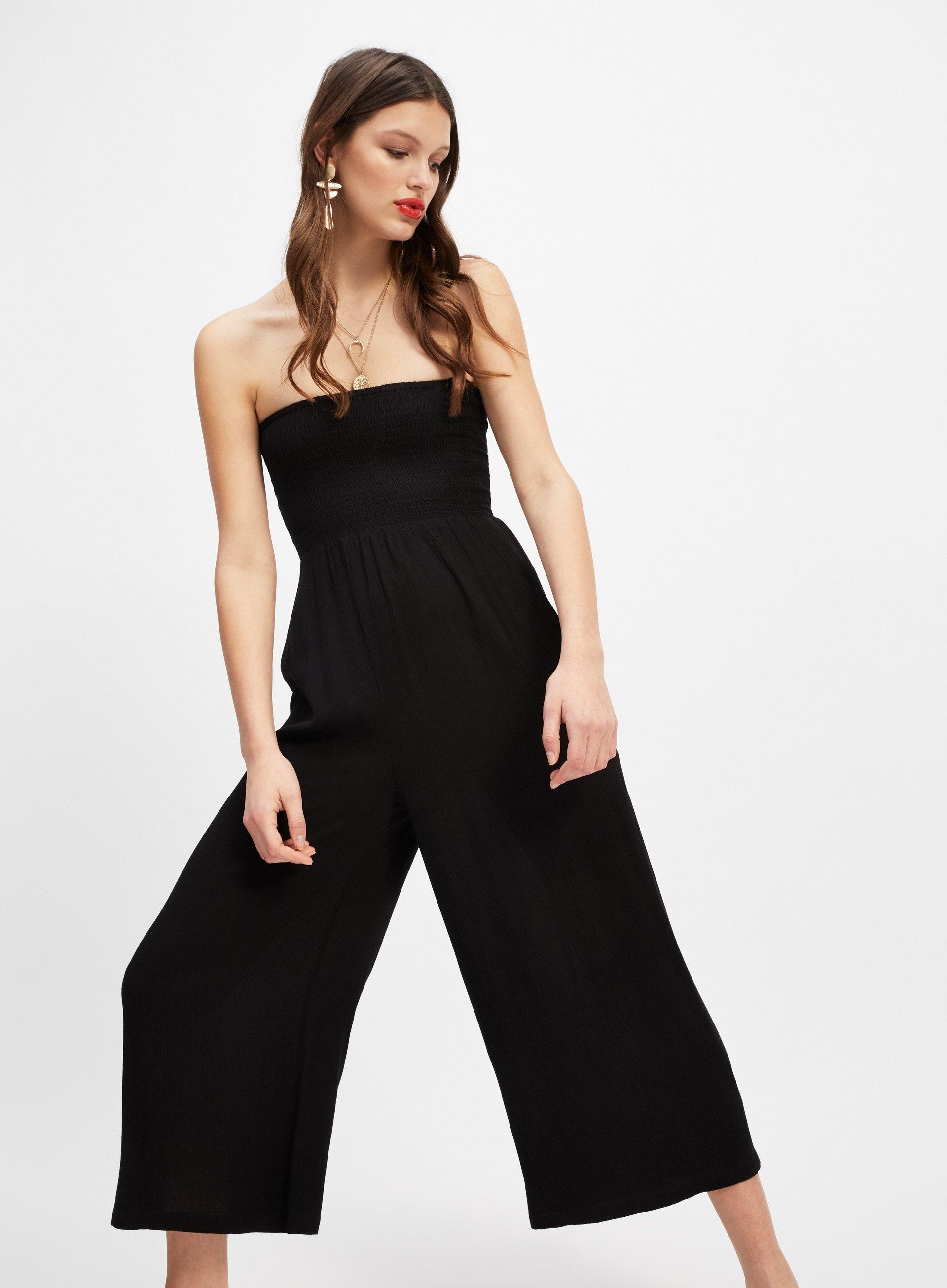 shirred bandeau jumpsuit