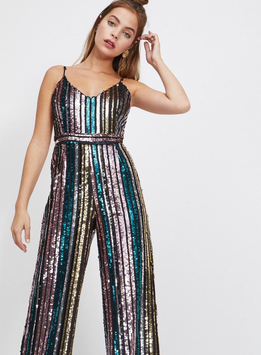 miss selfridge sparkly jumpsuit