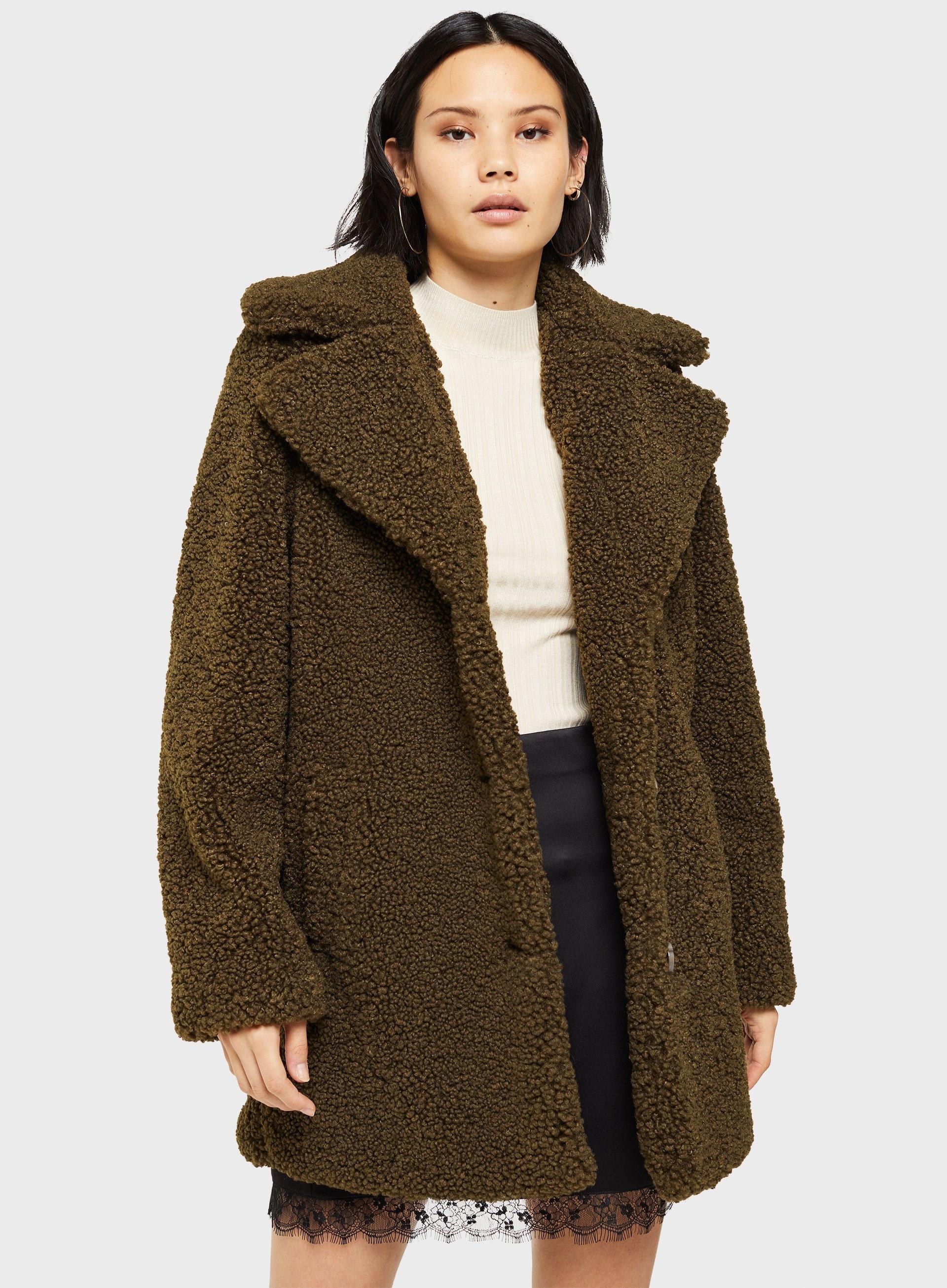 miss selfridge teddy coat