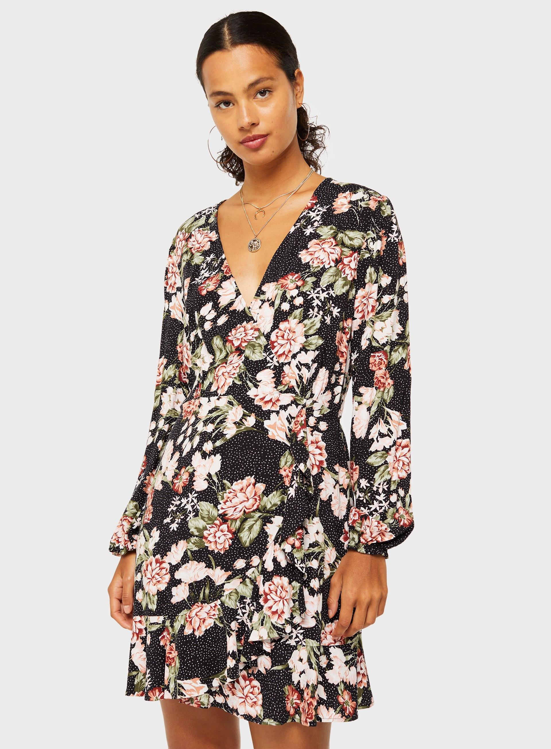 miss selfridge pink wrap dress