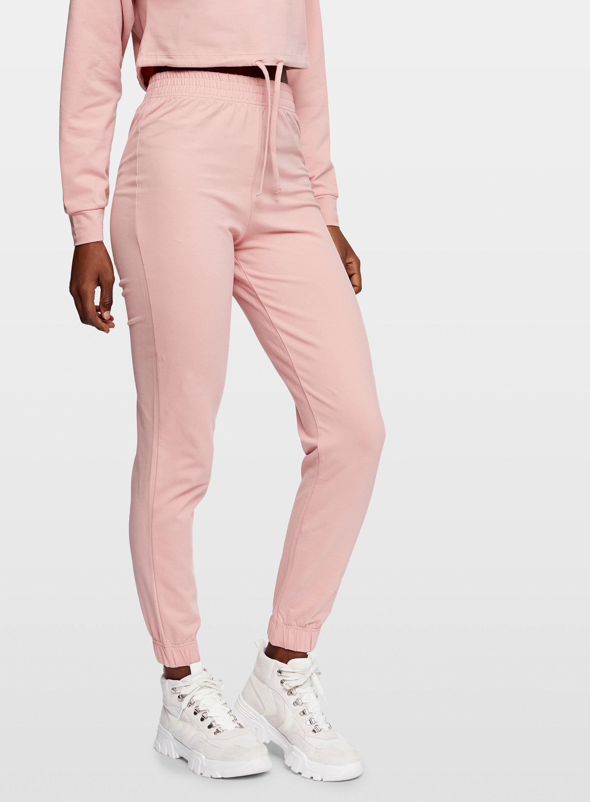 pink cotton joggers