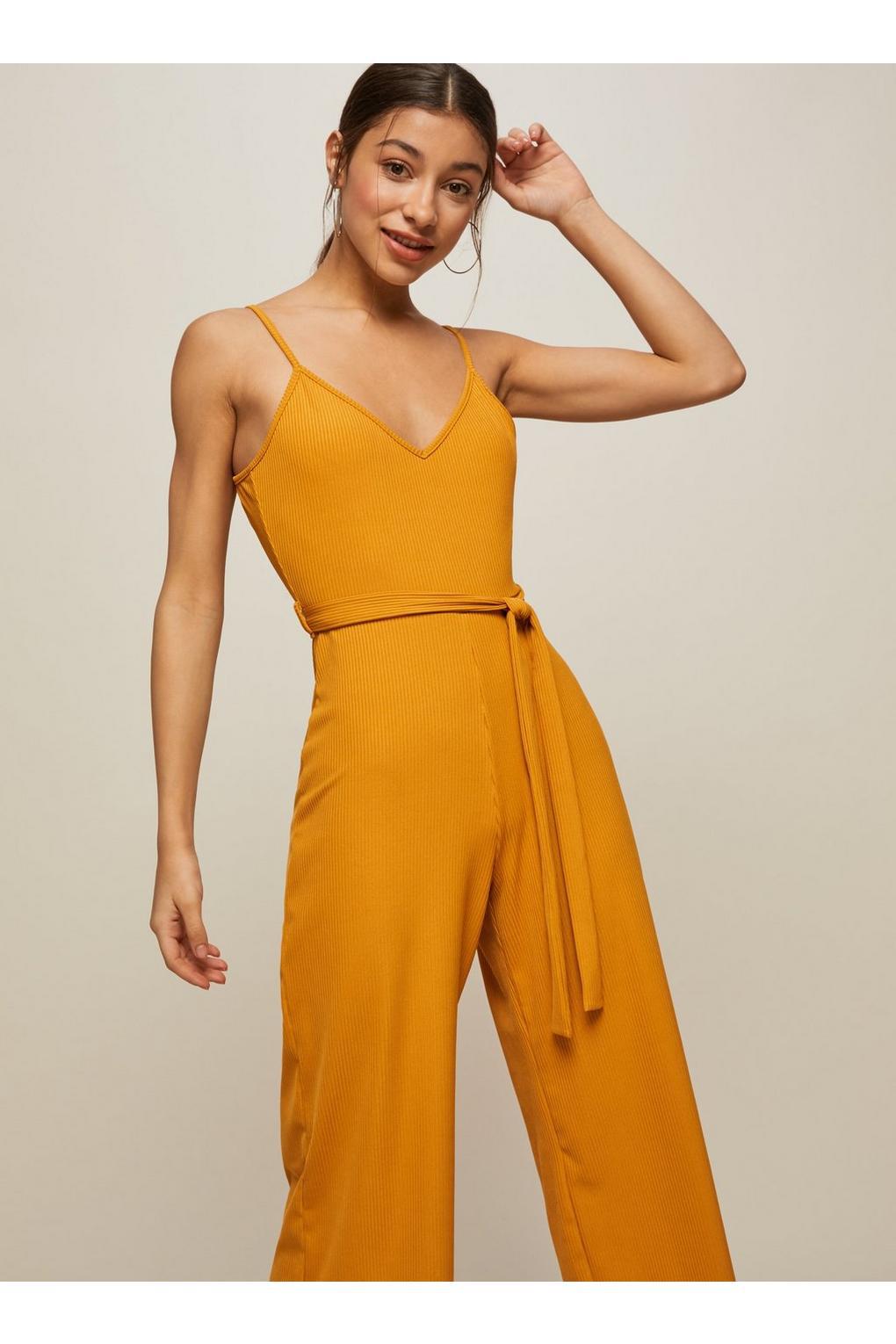 yellow petite jumpsuit