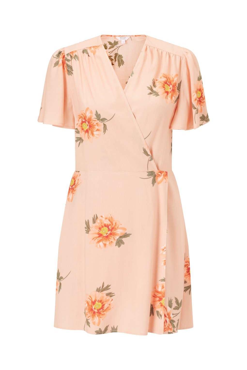 apricot tea dress