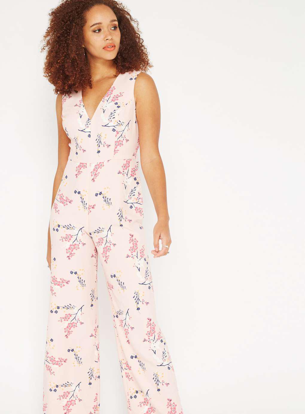 petite floral jumpsuit