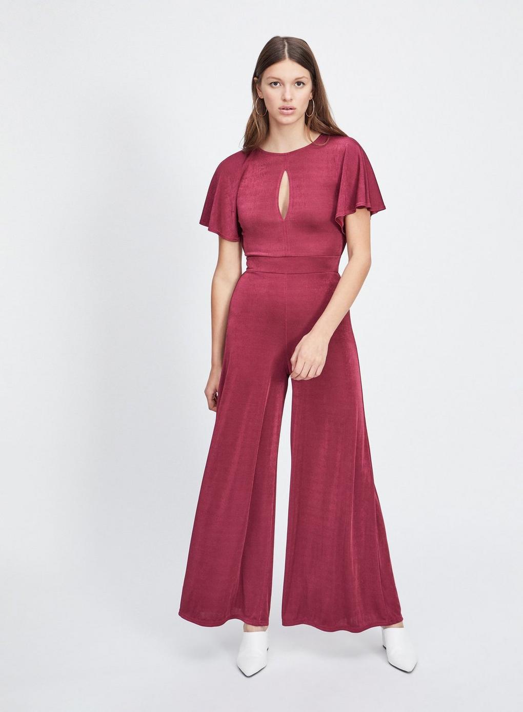 miss selfridge burgundy jumpsuit