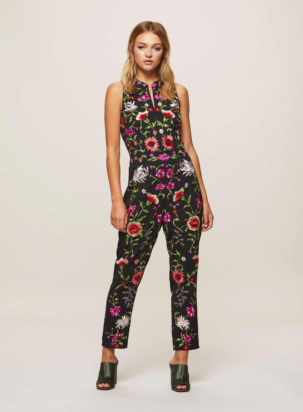 floral embroidered jumpsuit