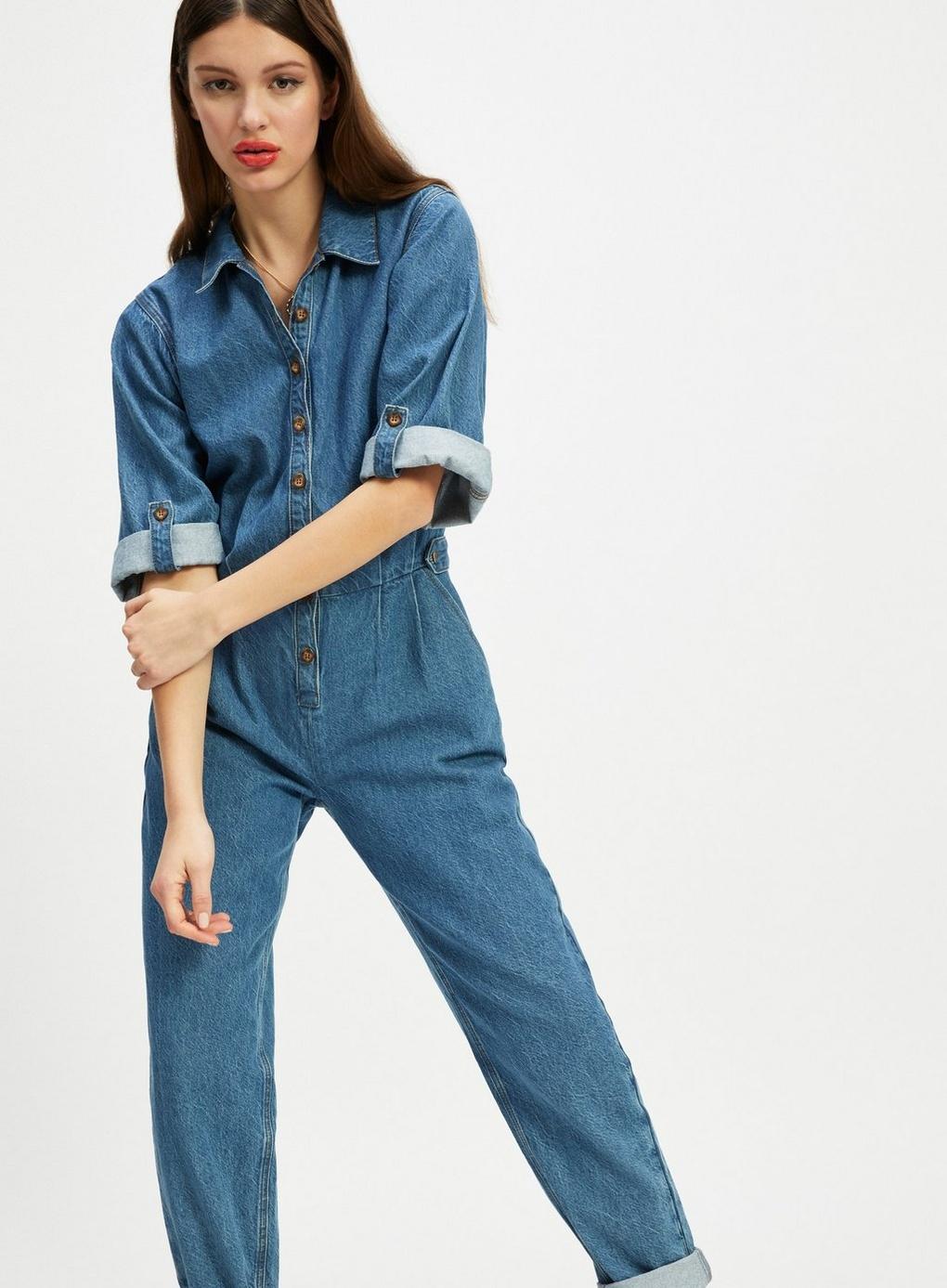 miss selfridge denim boiler suit