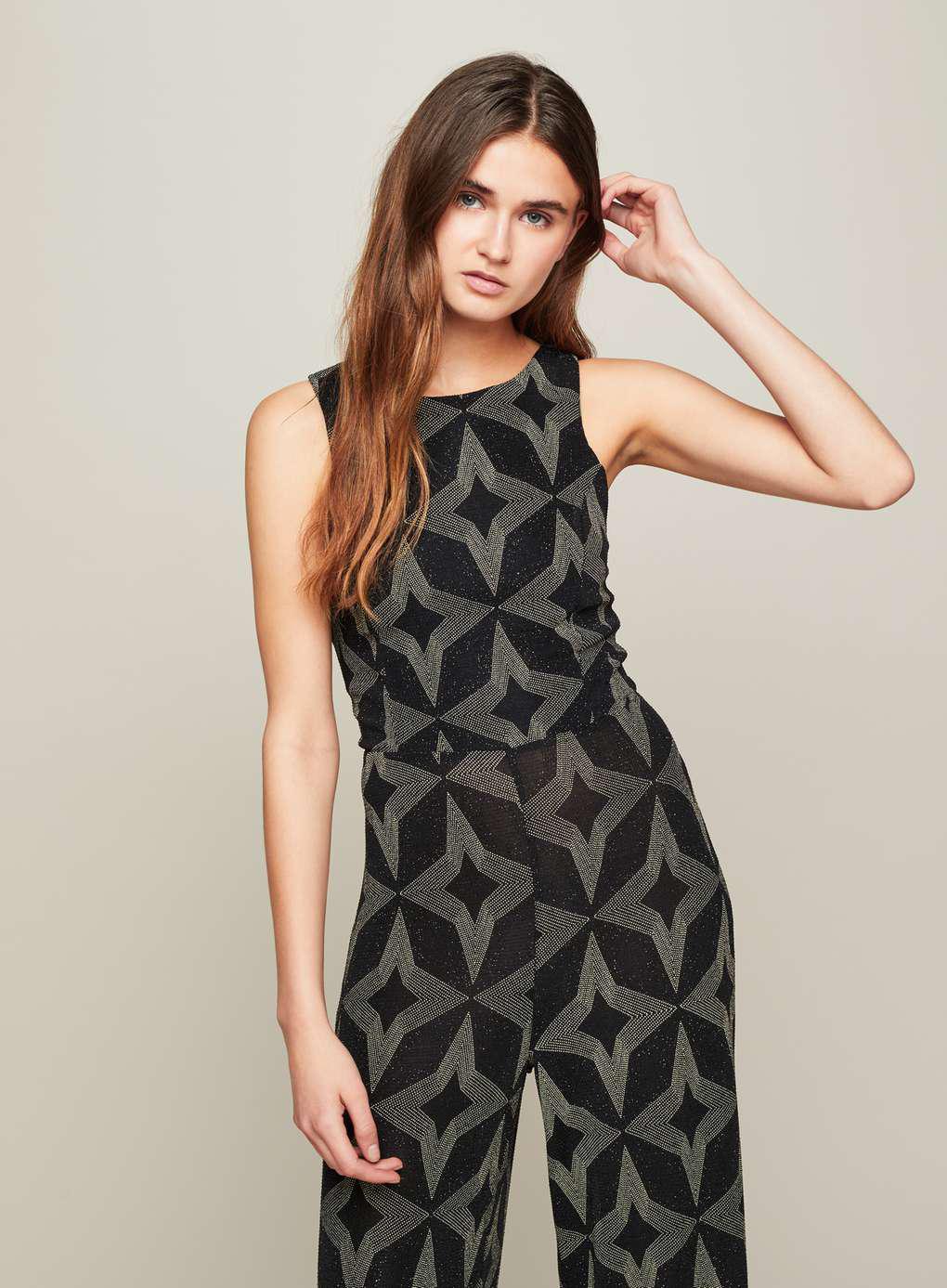 miss selfridge glitter jumpsuit
