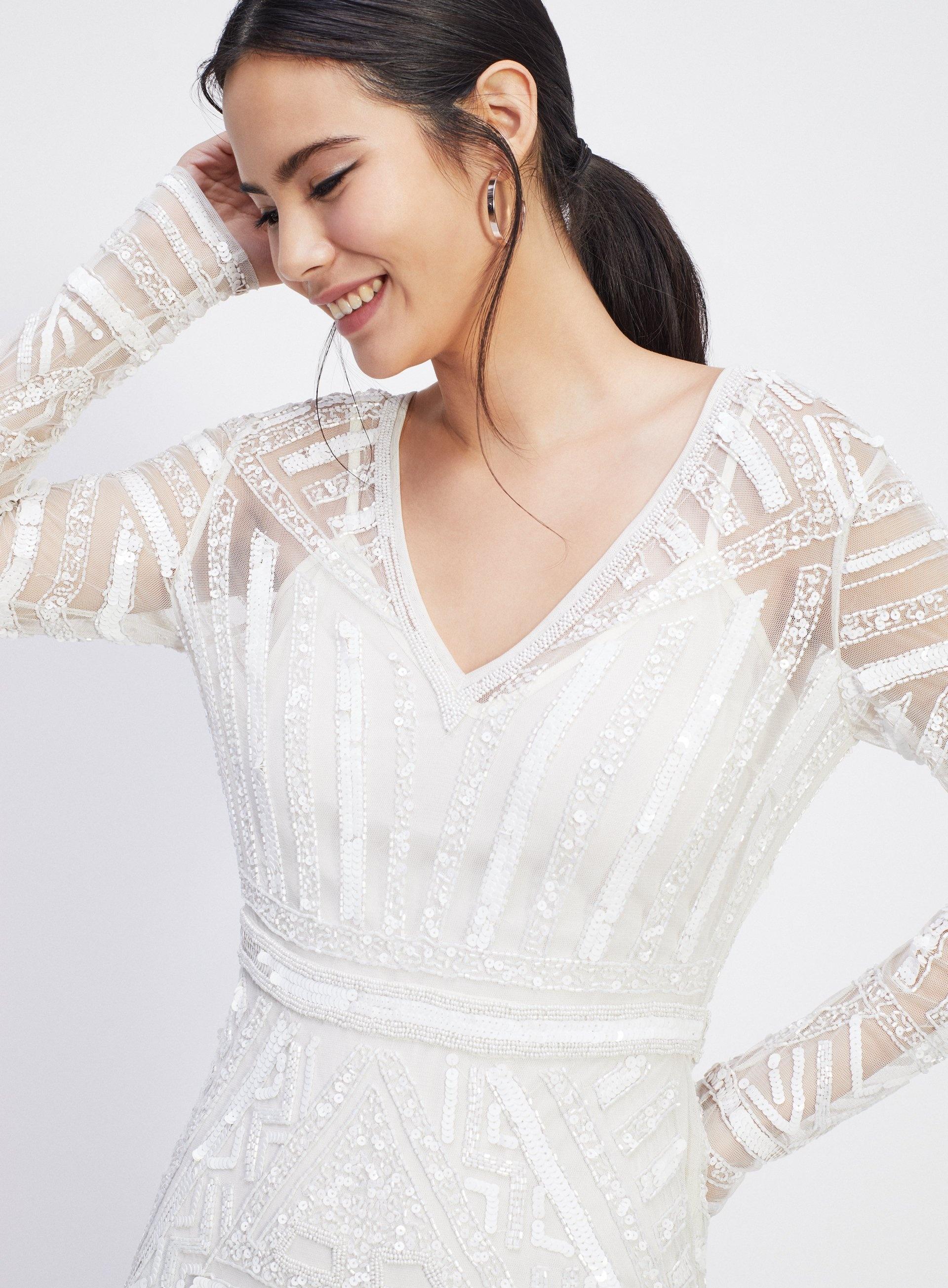 aztec beaded midi dress