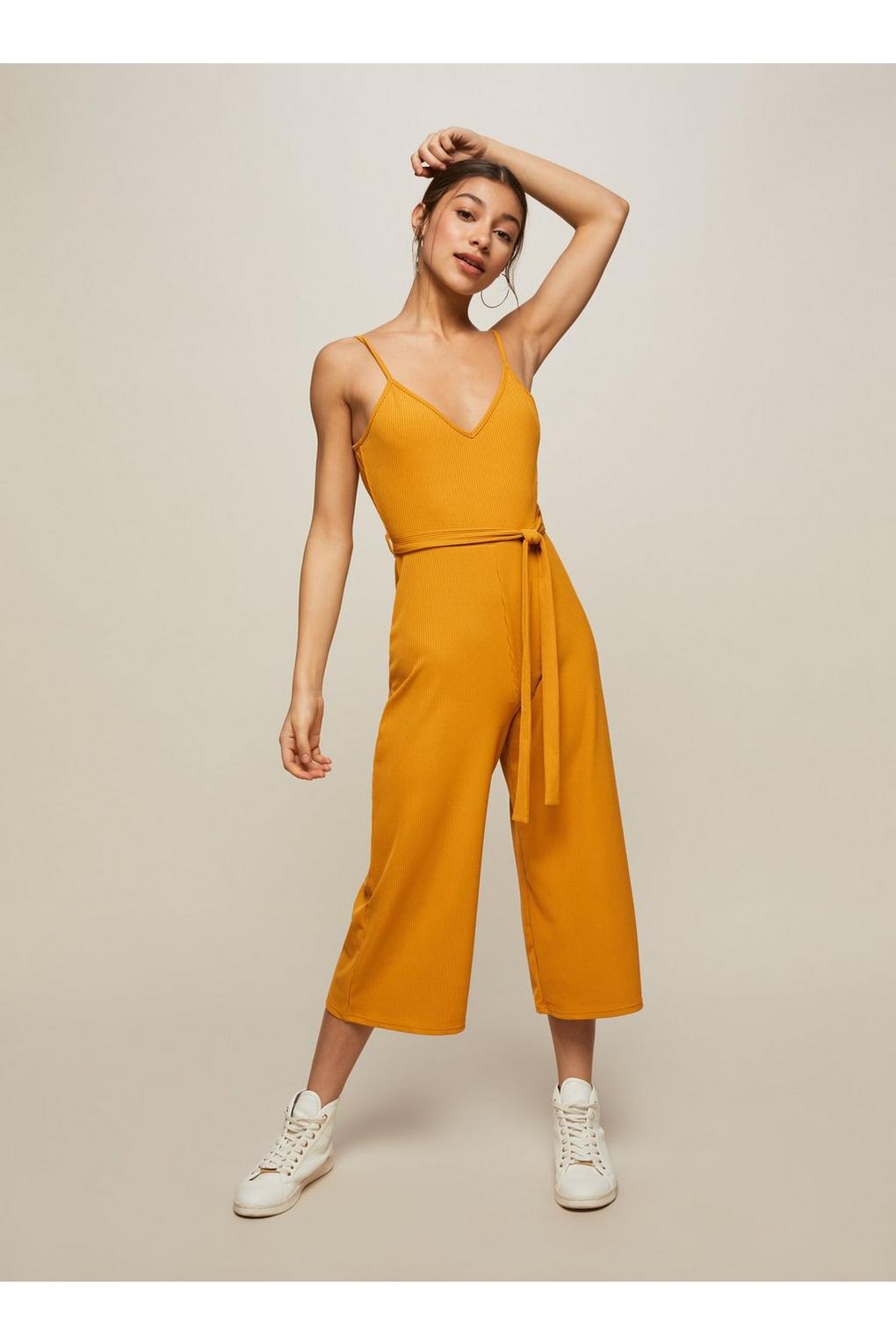 miss selfridge yellow jumpsuit