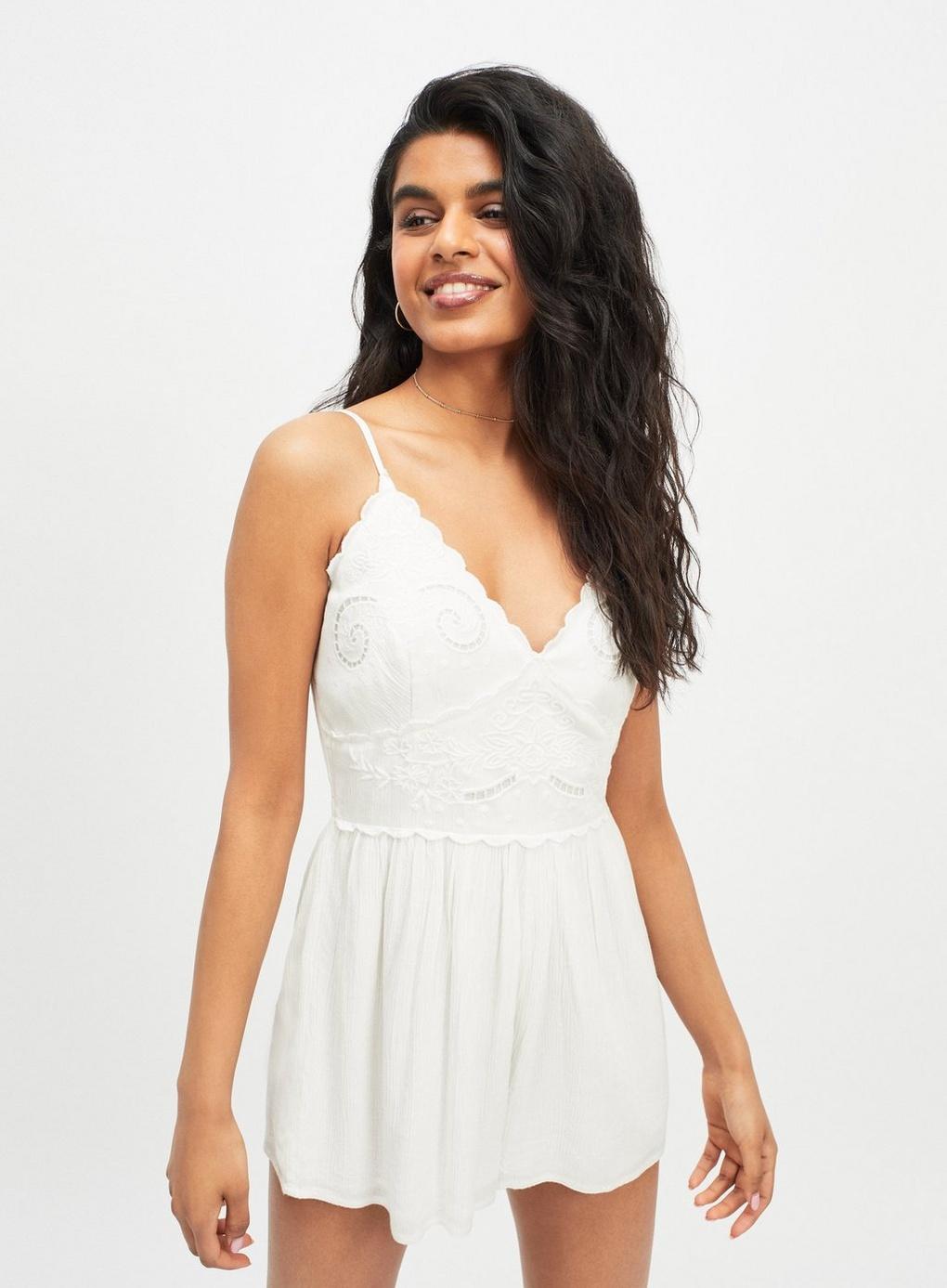 miss selfridge white playsuit
