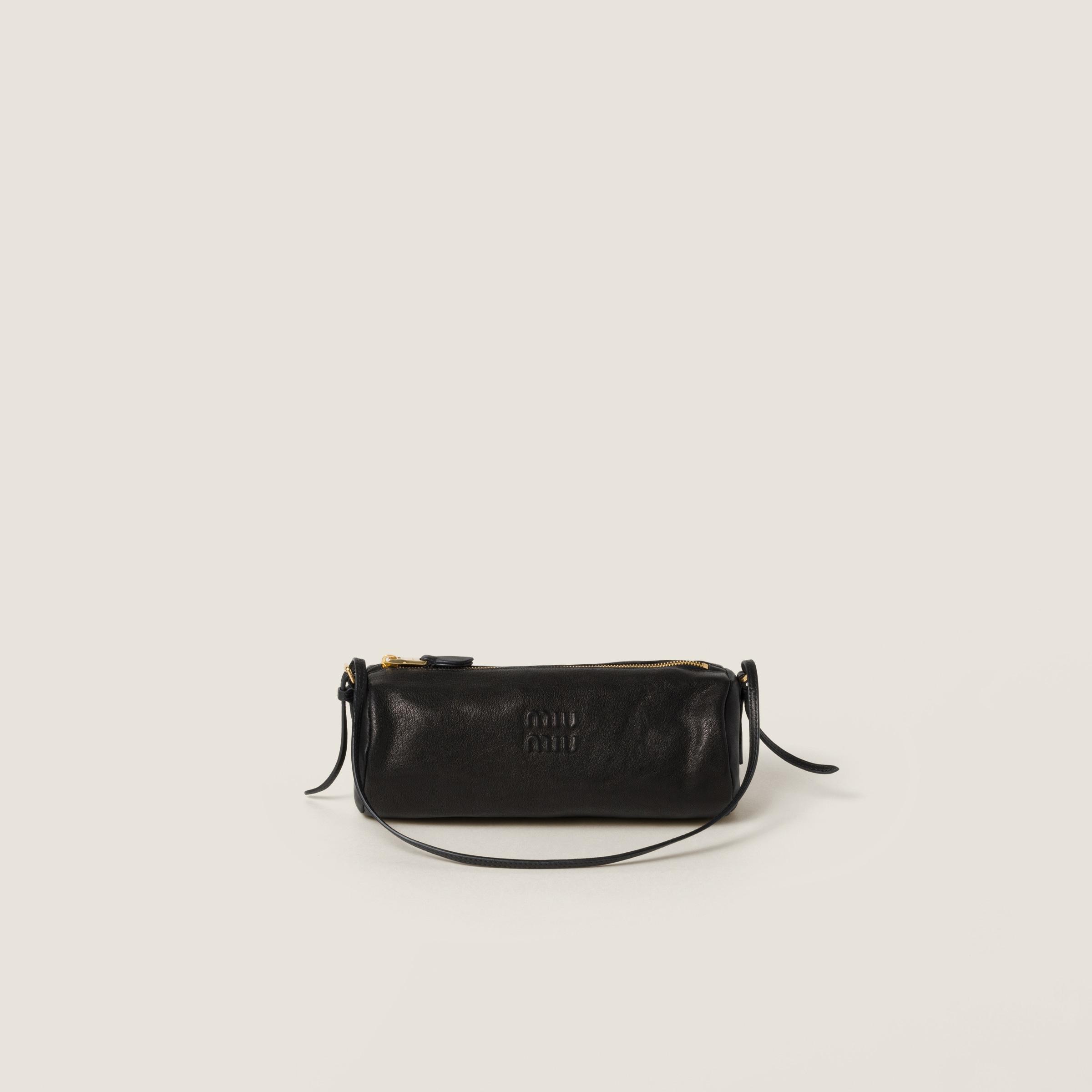 クラッチバッグ MIU MIU MIU MIU NAPPA POUCH Miu Miu Nappa leather mini pouch Brown - Women | VIETTI