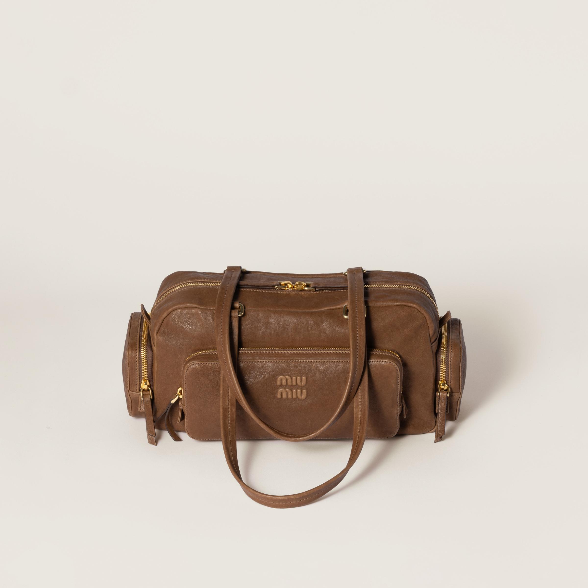 ハンドバッグ miu miu Nappa leather washed Pocket bag Unboxing my Dream Bag with Miu Miu Nappa Leather Pocket Bag