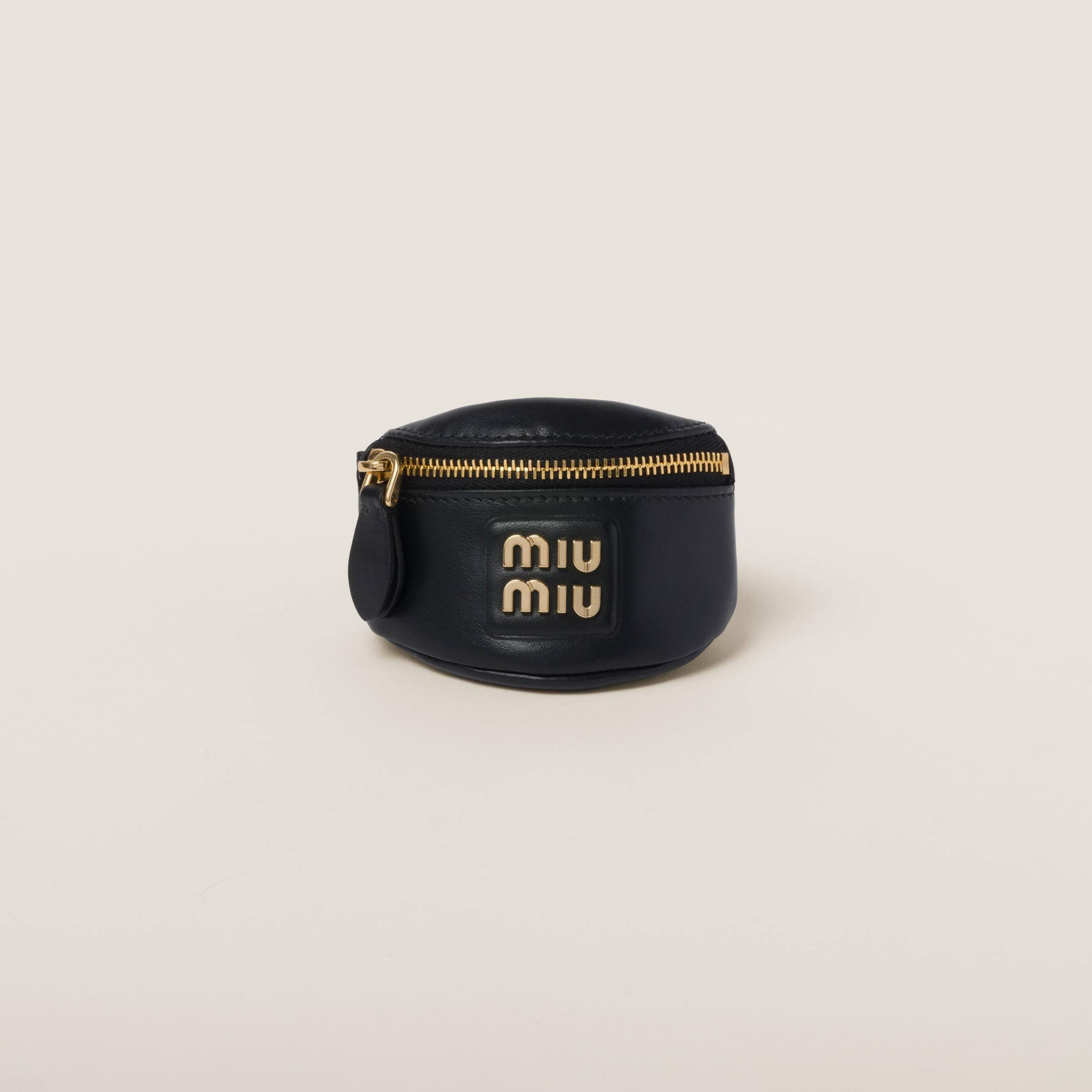 Miu Miu Bracelet With Leather Mini-Pouch in Black | Lyst
