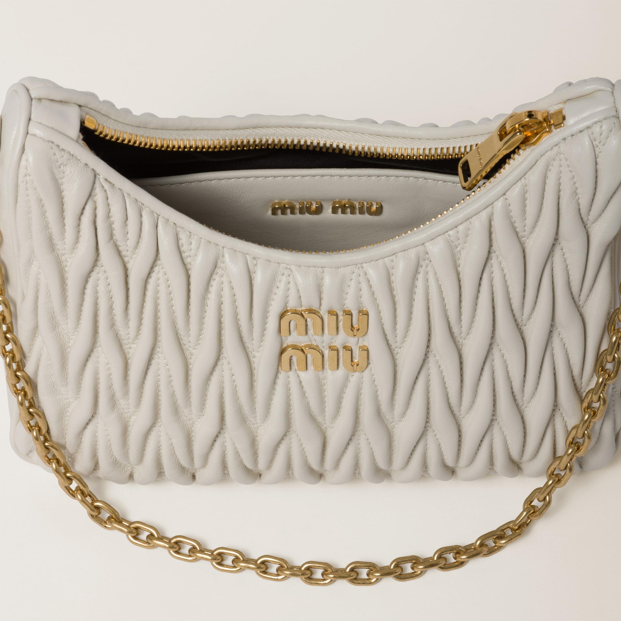 Women's Matelassé Nappa Leather Tote Bag by Miu Miu