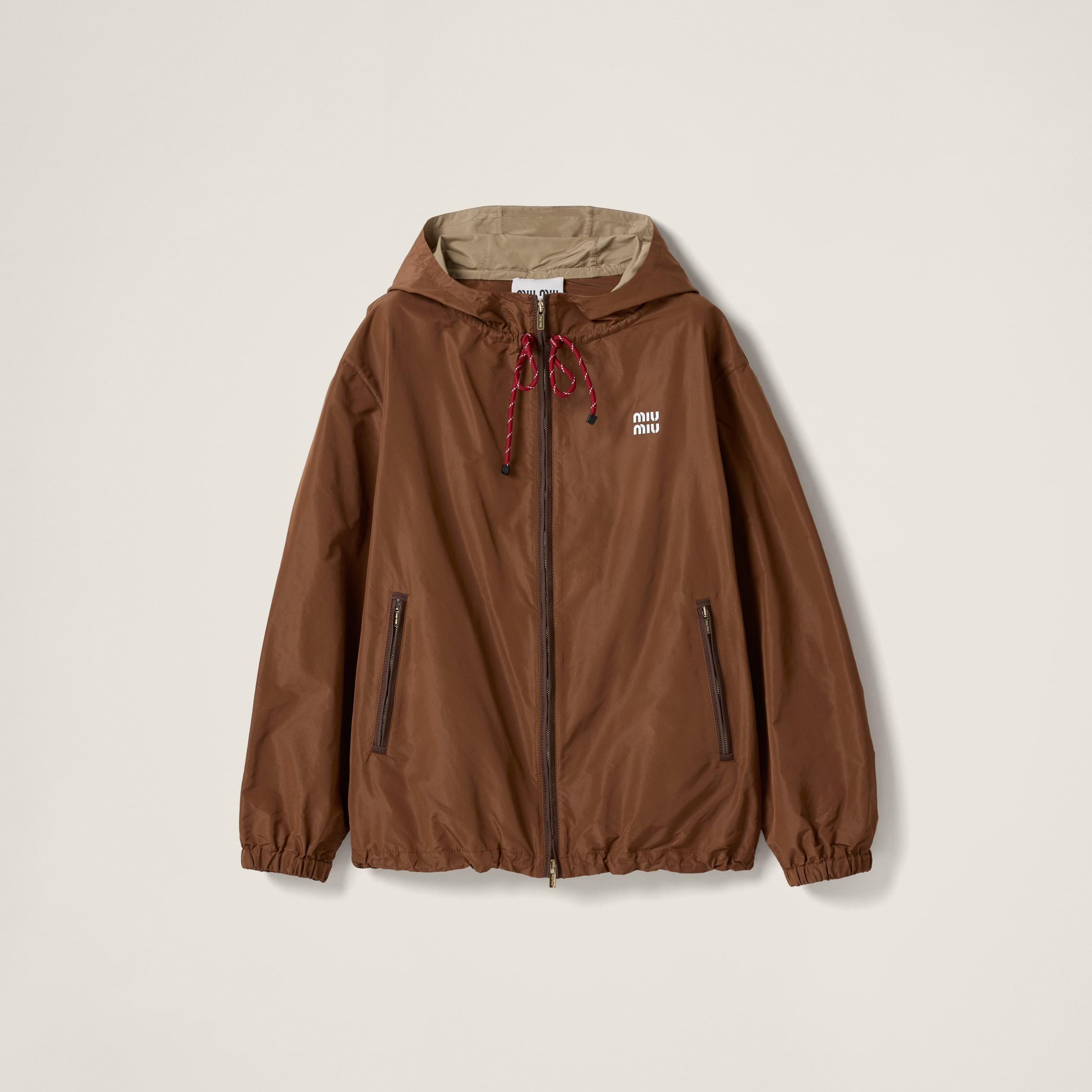 定番のお歳暮＆冬ギフト Jacket Hooded Miu Miu in Lyst | Brown ジャケット・アウター