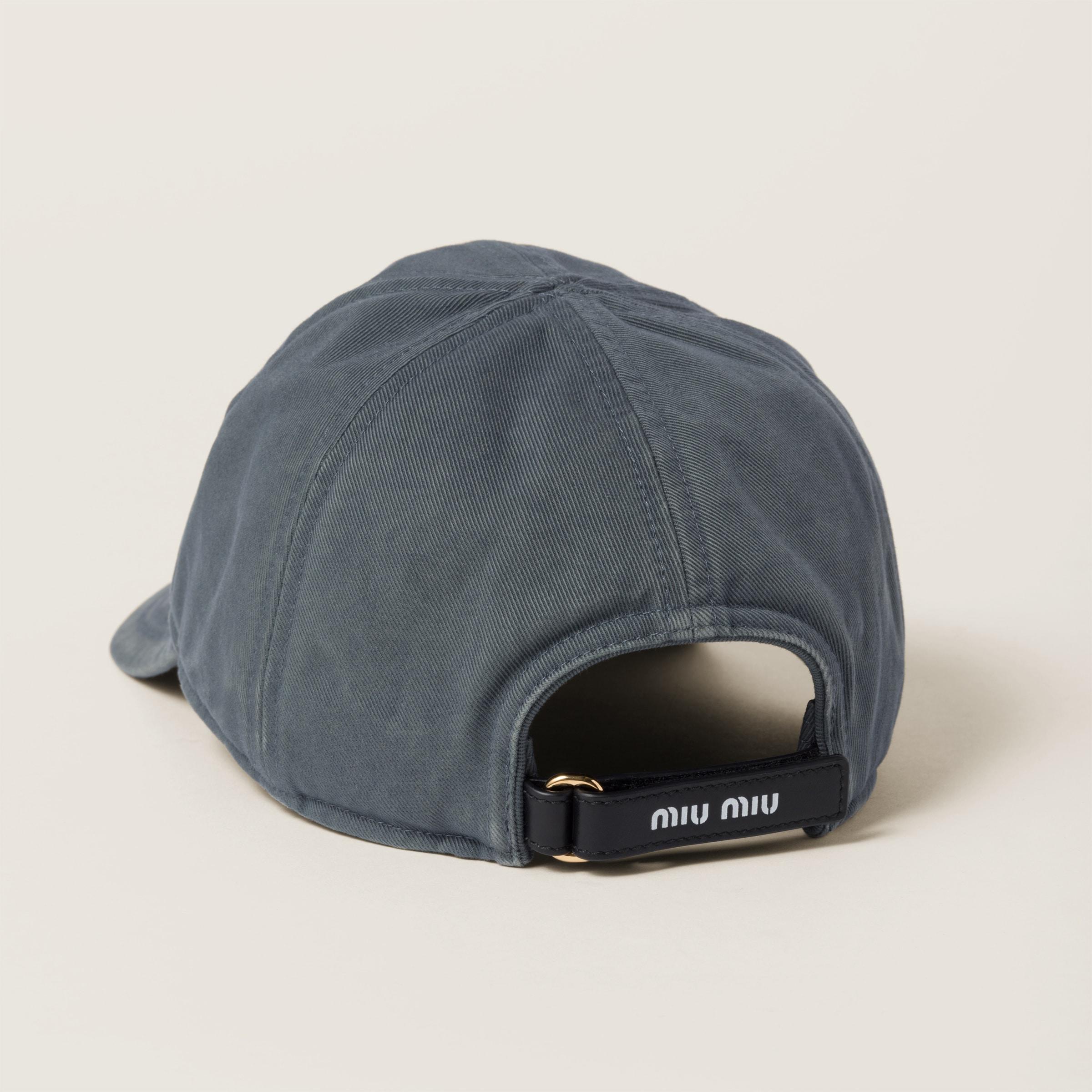 Black Drill Baseball Cap | Miu Miu