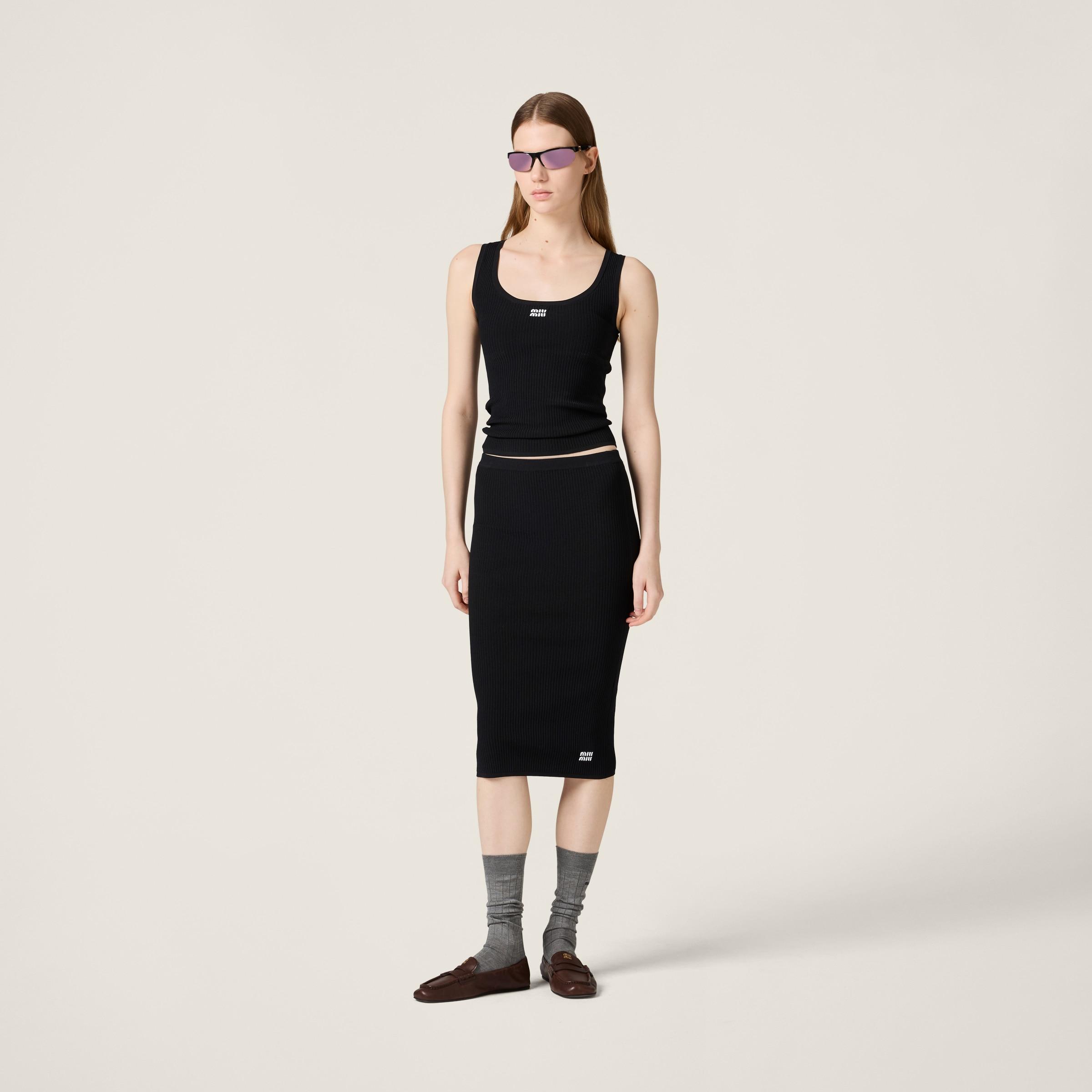 関税込 MiuMiu | Viscose skirt MIU MIU - Women Viscose Skirt – Atelier New York