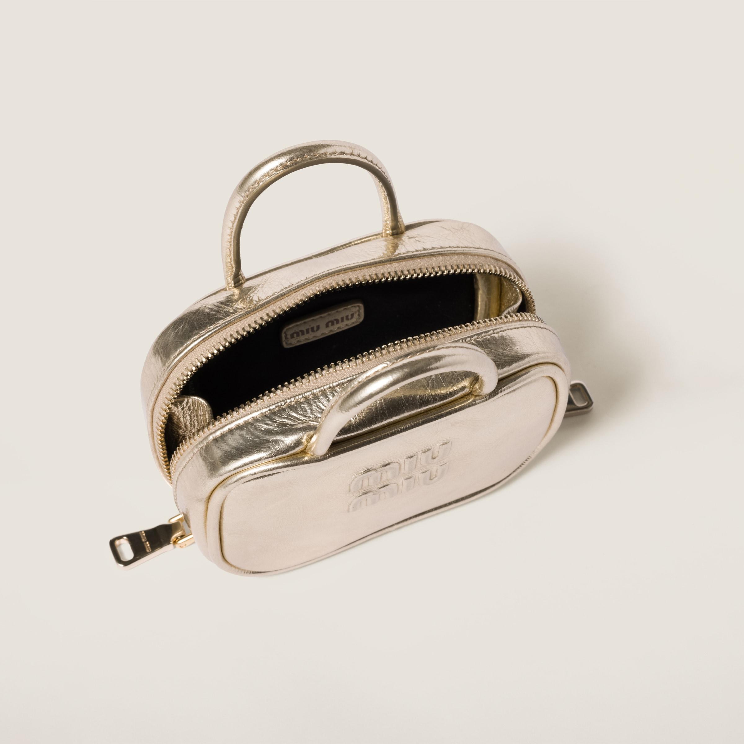 MiuMiu Beau leather micro bag ボー マイクロ バッグ チャーム Black Beau Leather Micro Bag | Miu Miu