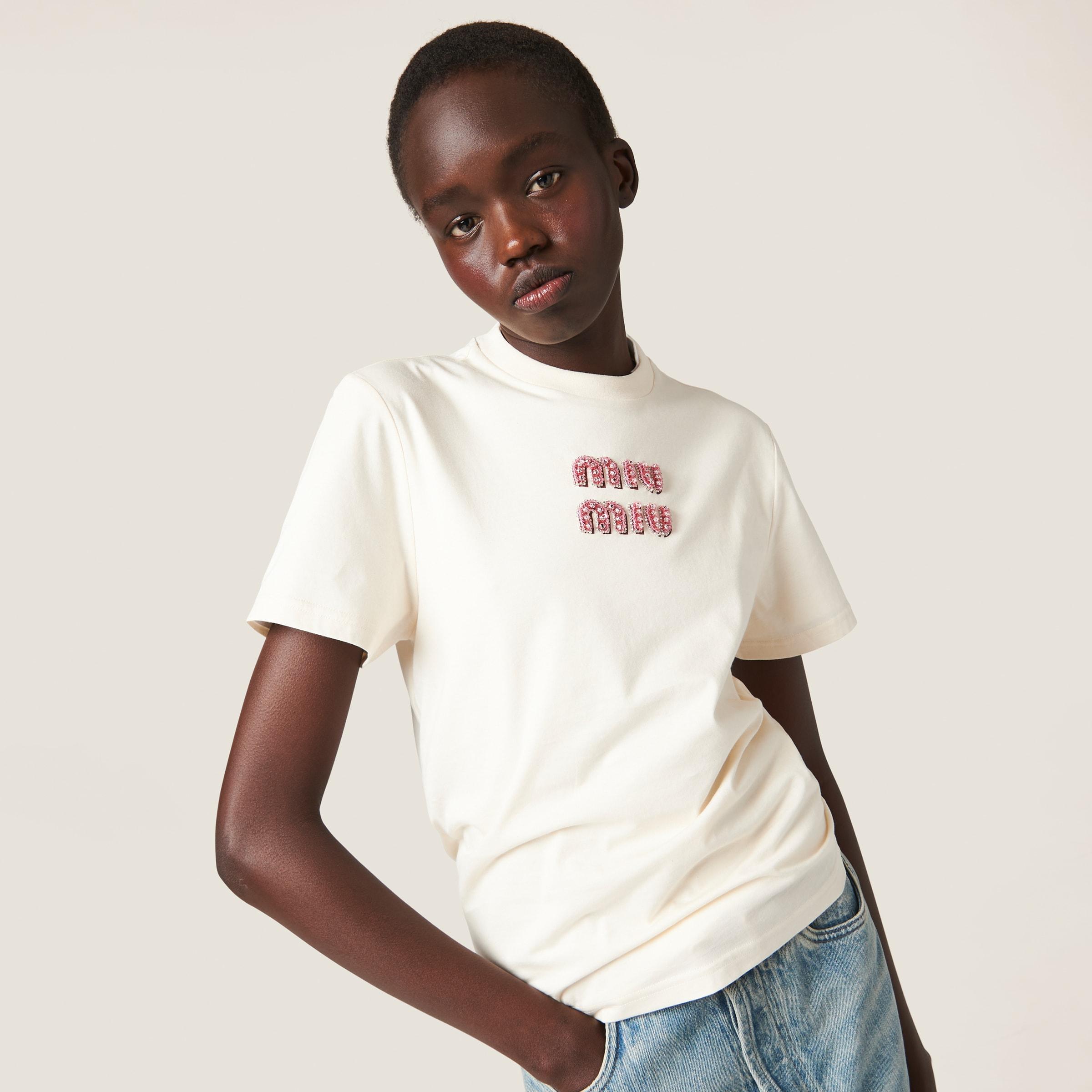 Miu Miu jersey T-shirt 関税込 Tシャツ Miu Miu jersey T-shirt 関税込 Tシャツ