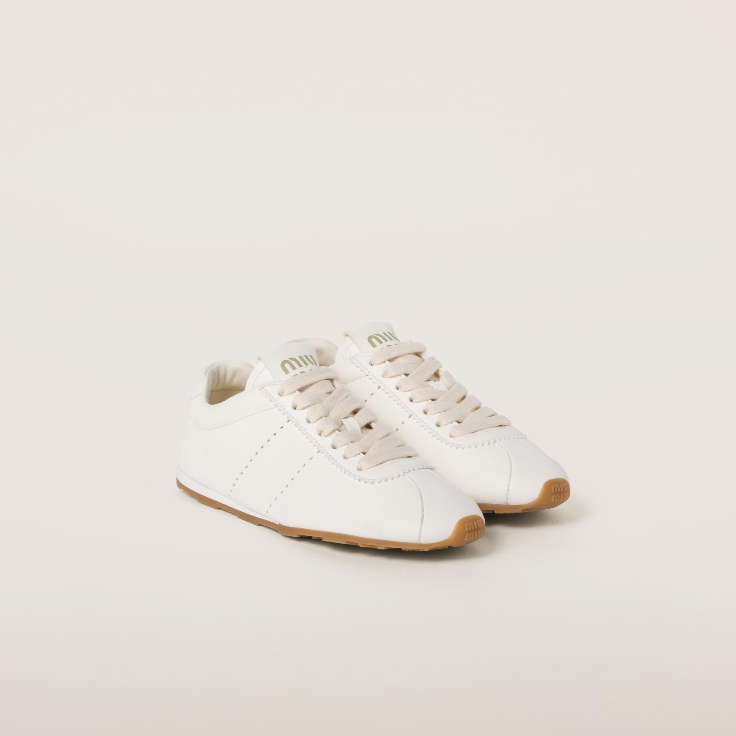 【MIU MIU】PLUME NAPPA LEATHER SNEAKERS Miu Miu Plume Nappa Leather Sneakers | Saks Fifth Avenue