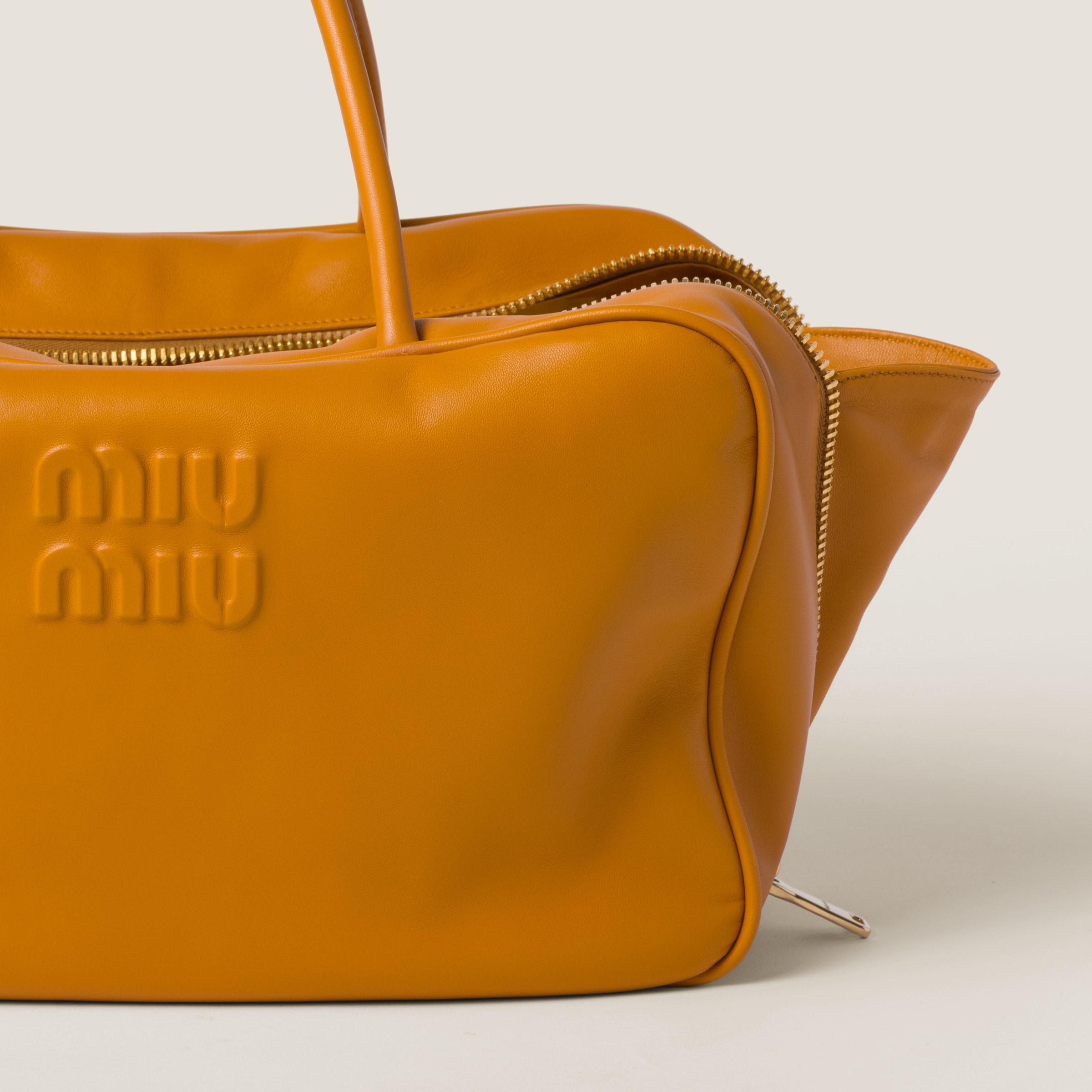 Miu Miu Leather Beau Bag in Orange Lyst