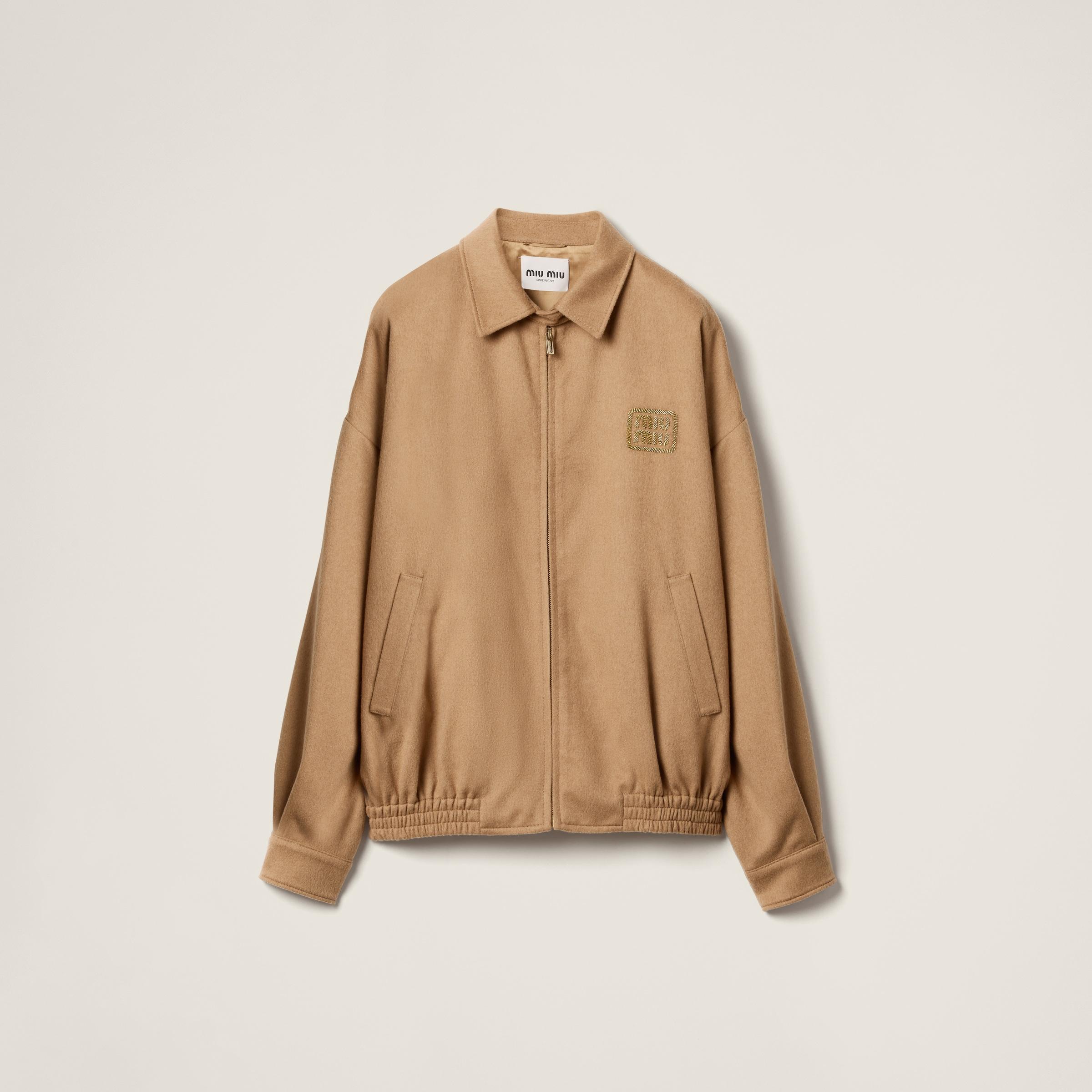 Miu Miu Camel-hair Zip-Front Blouson Jacket in Natural | Lyst Miu Miu Camel-hair Zip-Front Blouson Jacket in Natural | Lyst