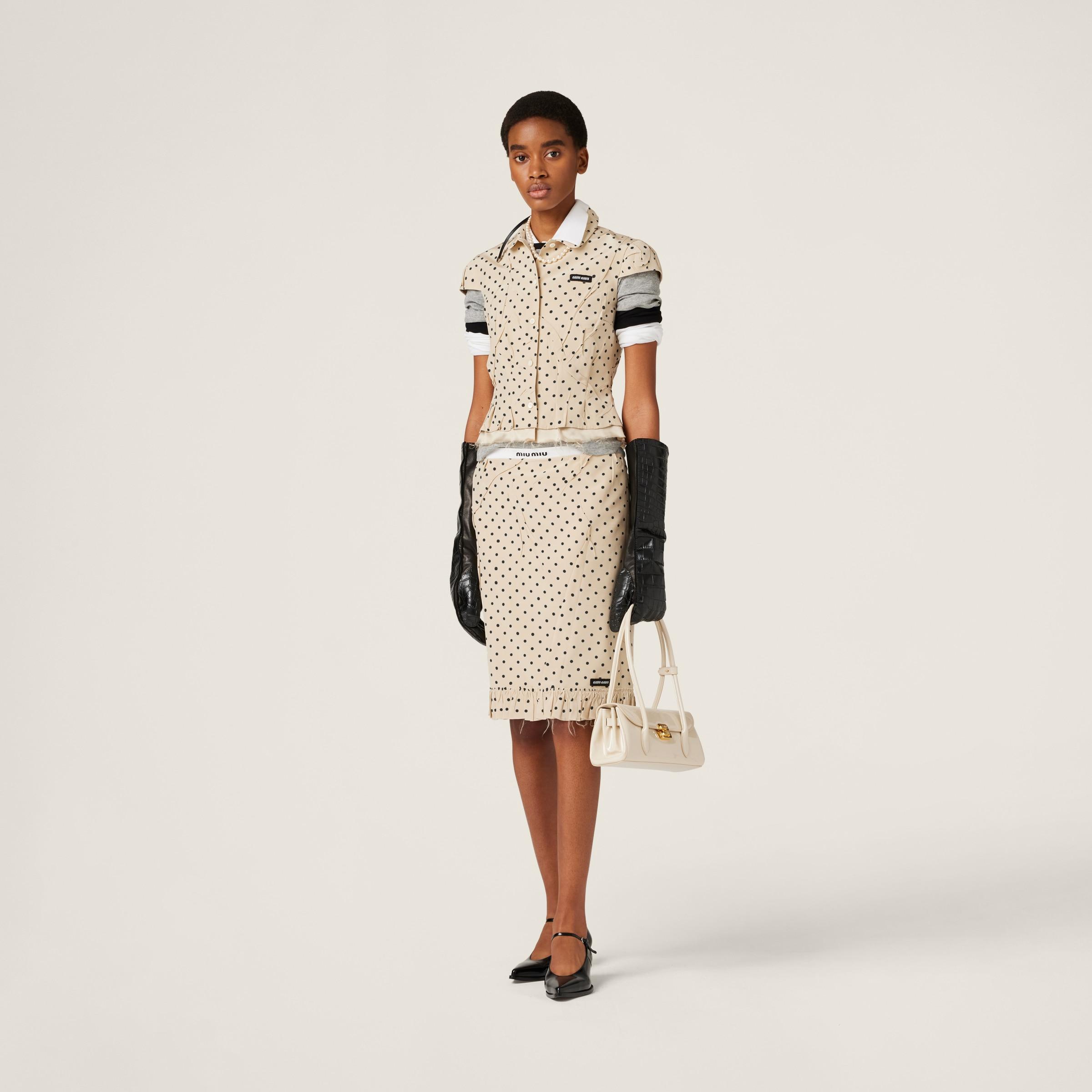 VIP【送料関税込】MiuMiu Printed Crepe Mini Skirt Miu Miu Printed Crepe Mini Skirt | italist