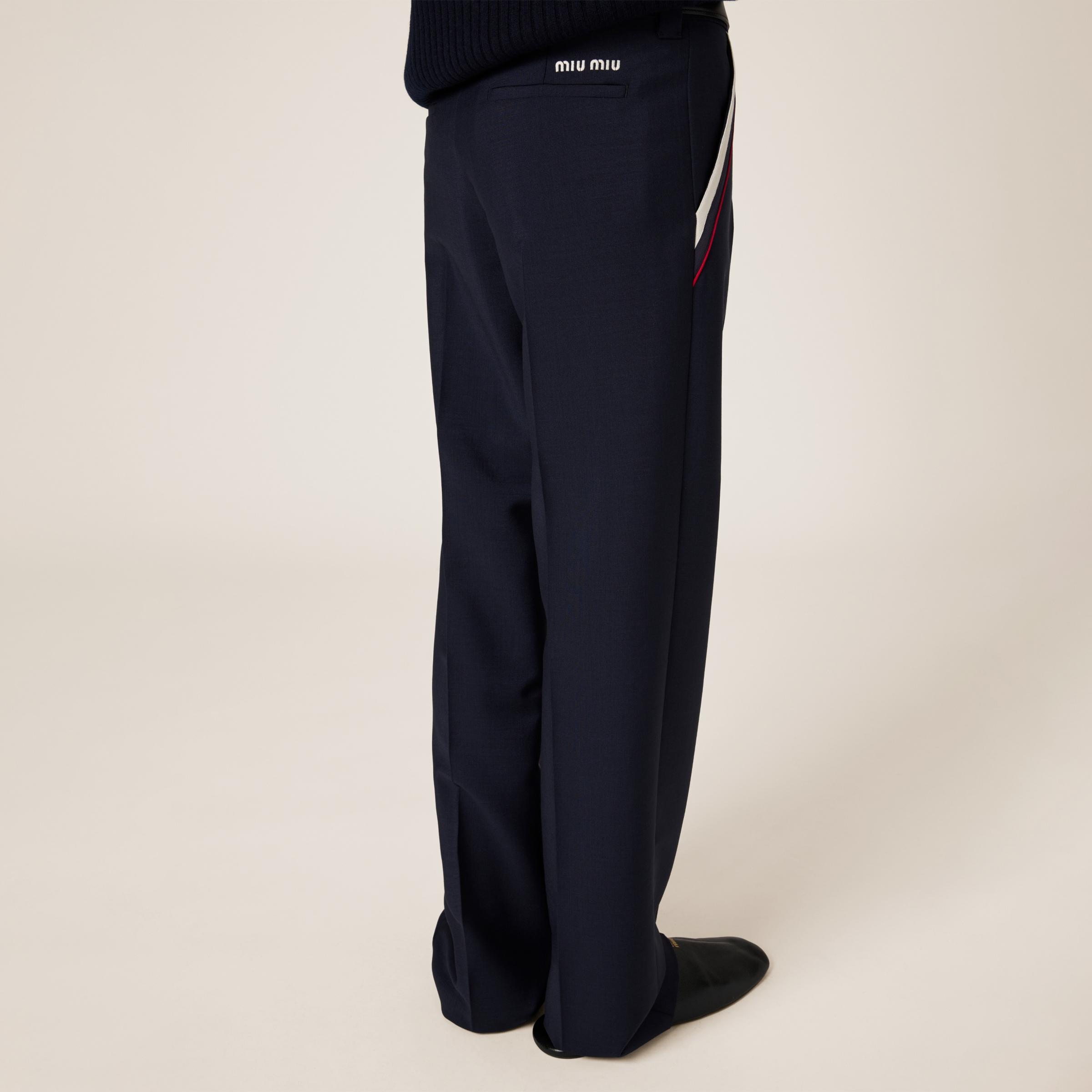 Miu Miu Kid Mohair Pants in Blue | Lyst UK