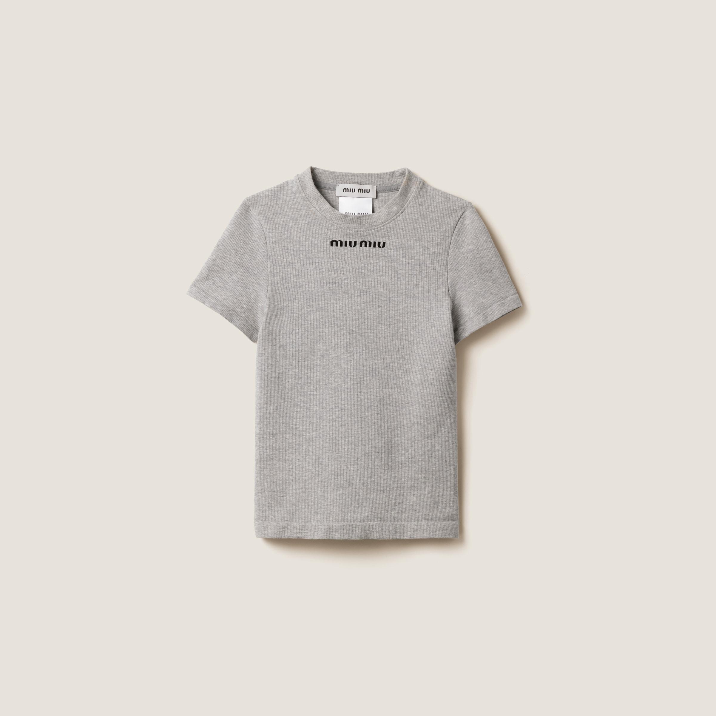 miu miu グレー Tシャツ MIUMIU グレー Tシャツ 半袖 - メルカリ