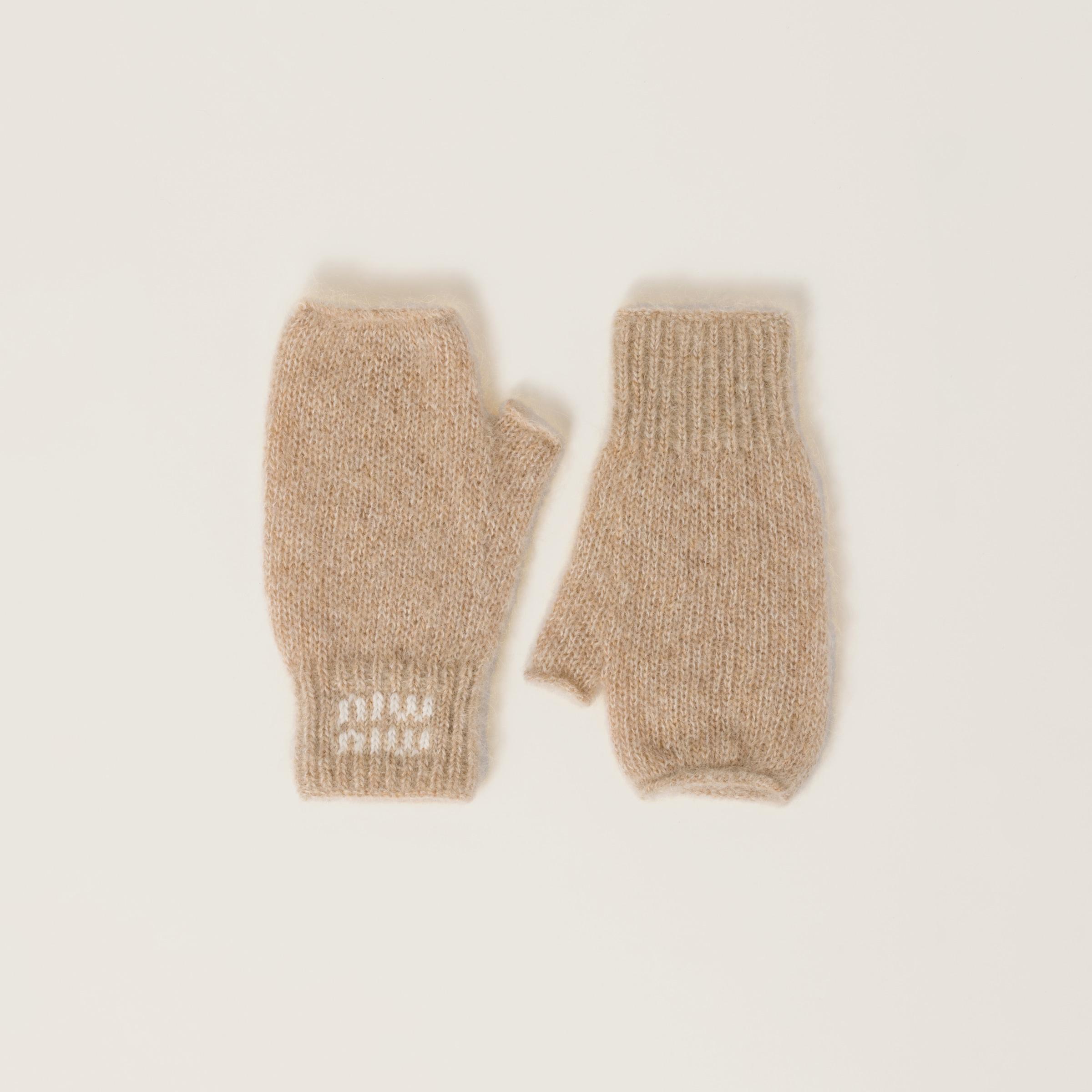 MIU MIU ウール手袋 Mサイズ ホワイト Miu Miu Gloves for Women | Online Sale up to 30% off | Lyst
