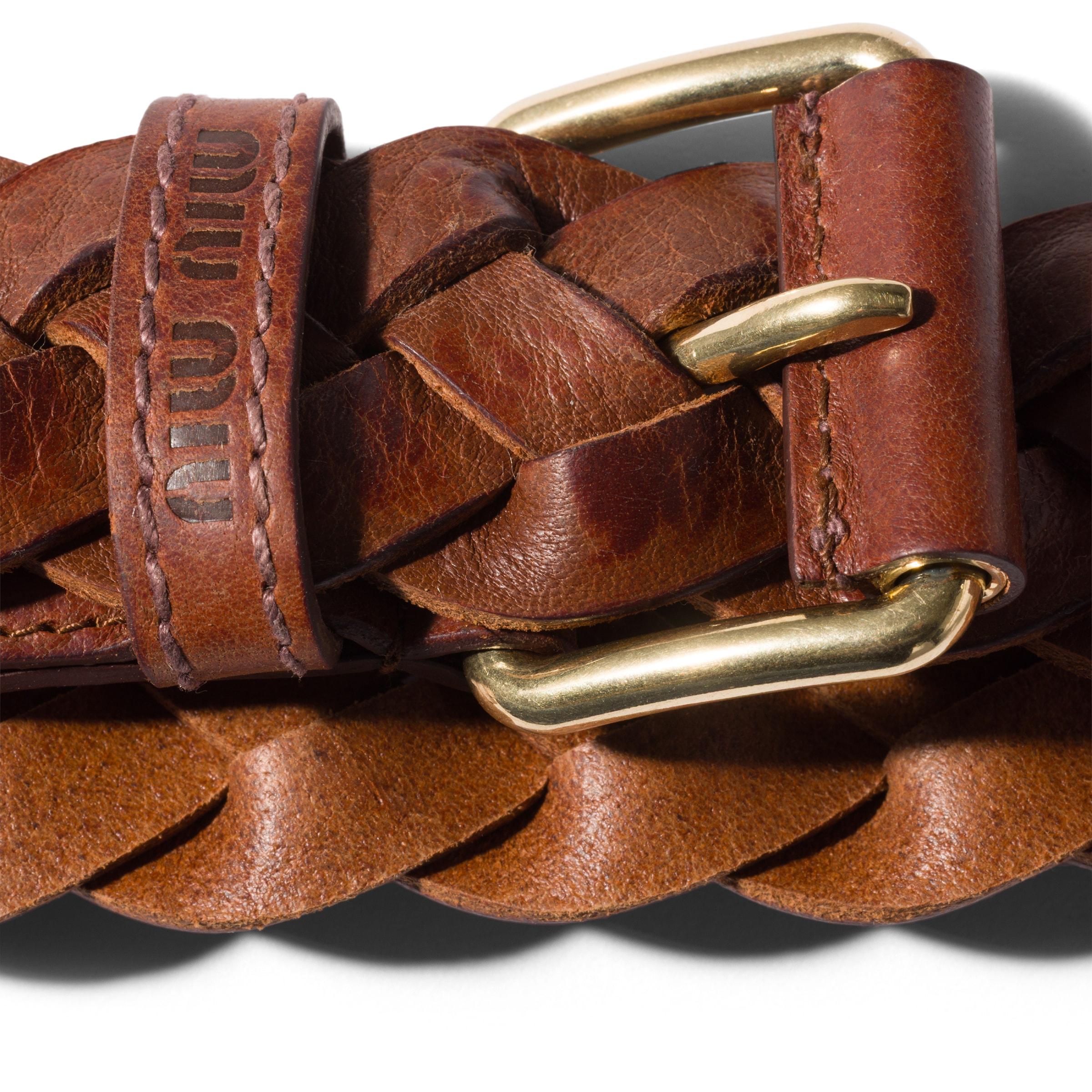 Miu Miu Brown Calf Leather Bos Taurus Women\ display picture 3