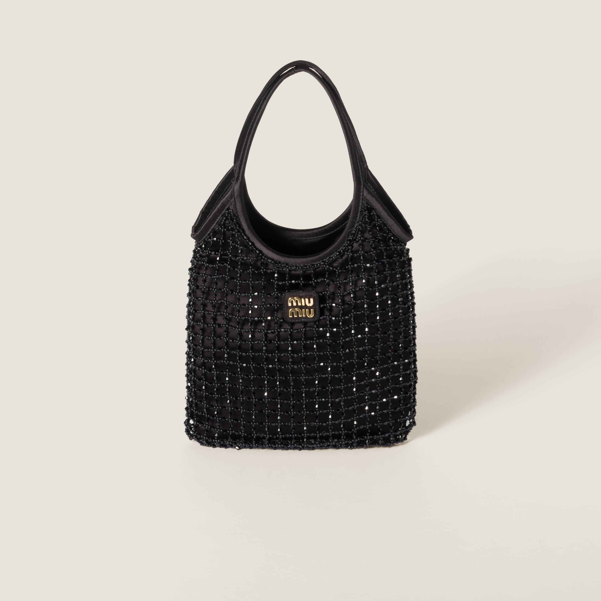 【MIU MIU】IVY beaded duchesse bag Miu Miu Ivy Beaded Duchesse Bag in Black | Lyst